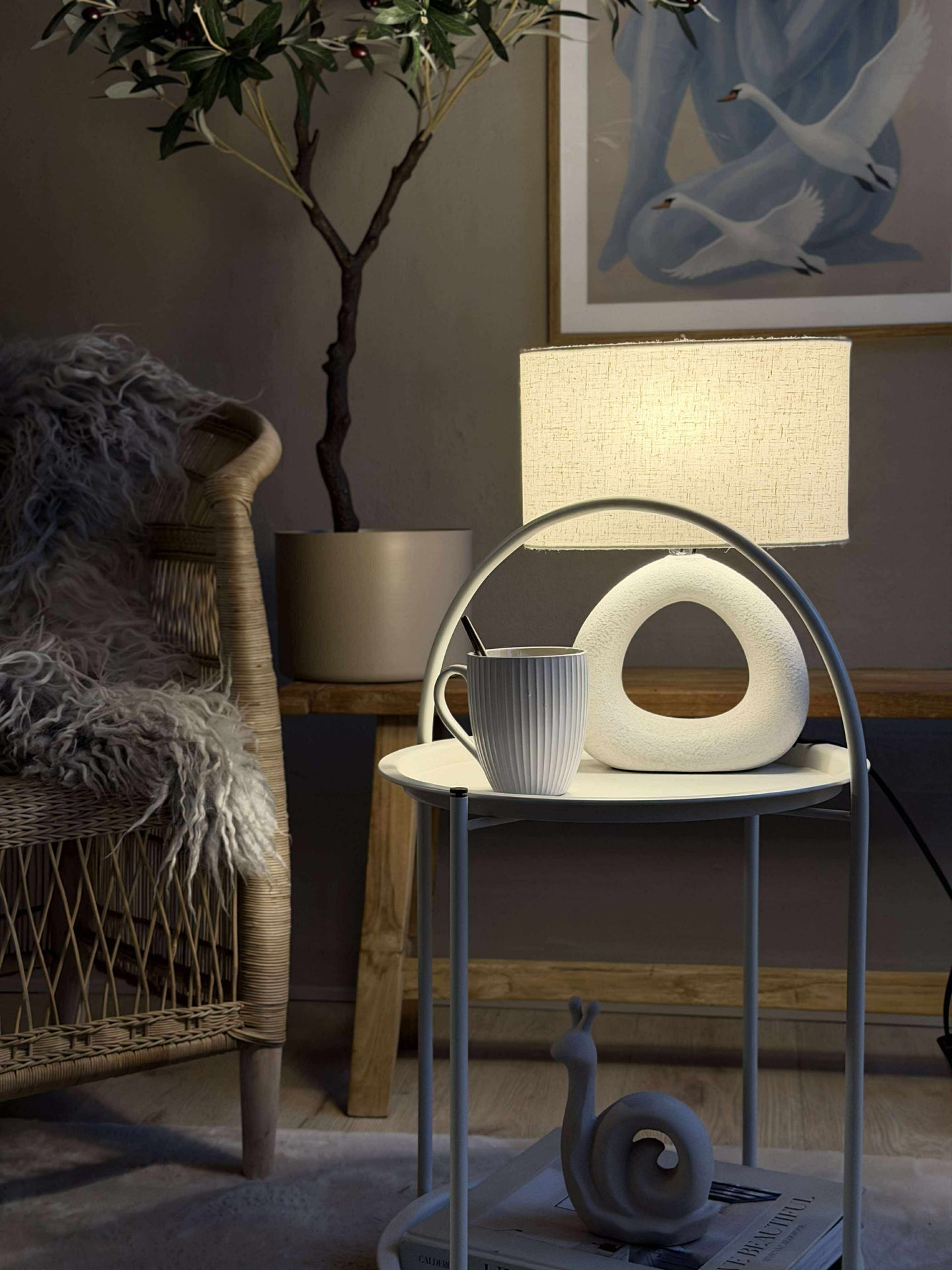Bordslampa STONEWARE - Ljus Natur