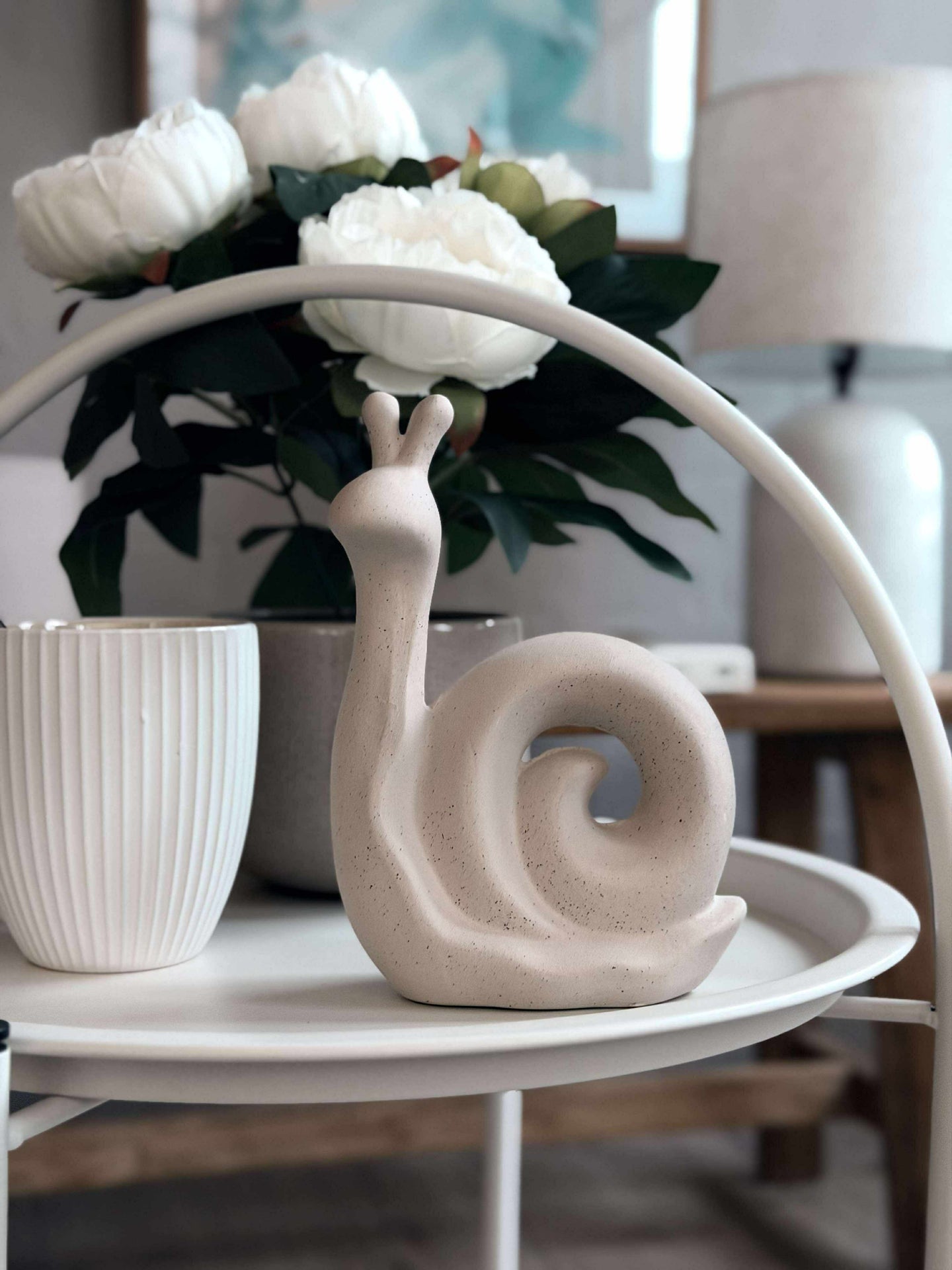 Dekorationssnäcka - Vit eller beige