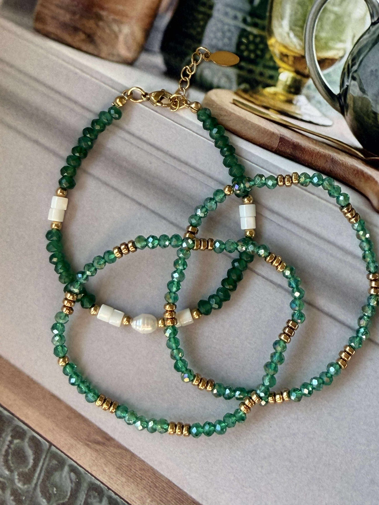 Armband Sarabella Emerald – Set med 3 st