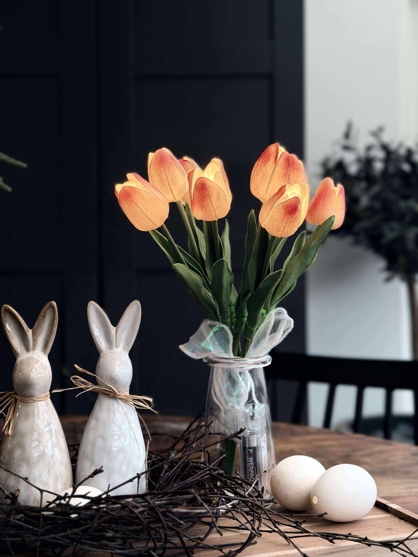Tulpaner med ljus - Ljusrosa