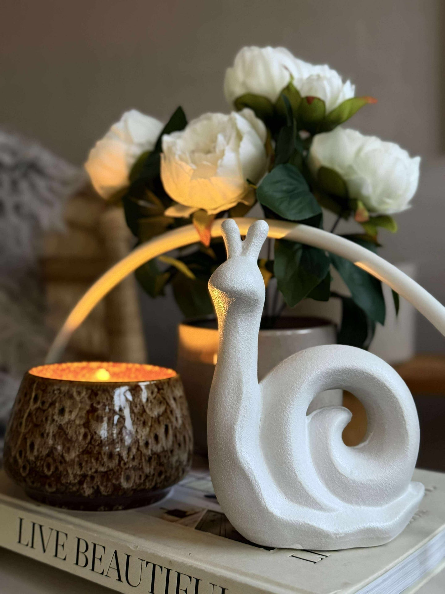 Deco snigel - Vit eller beige