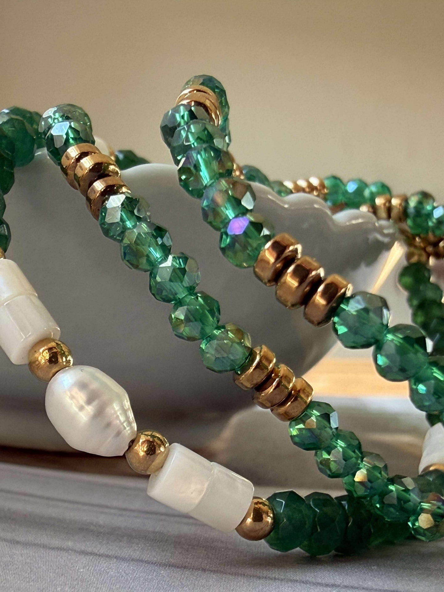 Armband Sarabella Emerald – Set med 3 st