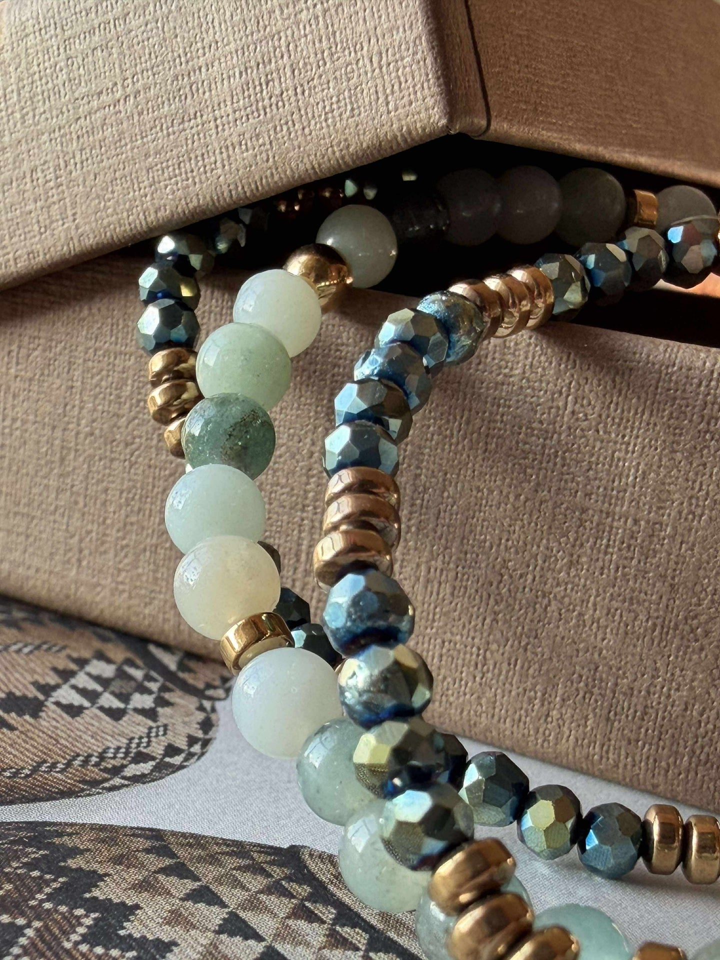 Armband Leah Emerald – Set med 3 st.