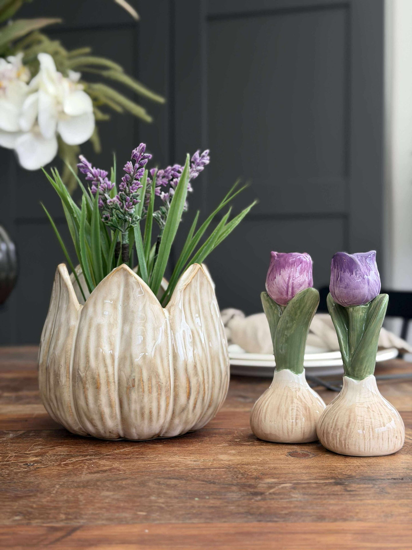 Krukor TULIP beige - Flera storlekar