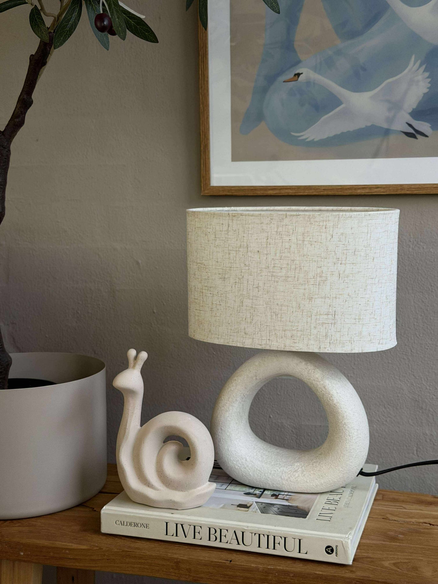 Bordslampa STONEWARE - Ljus Natur