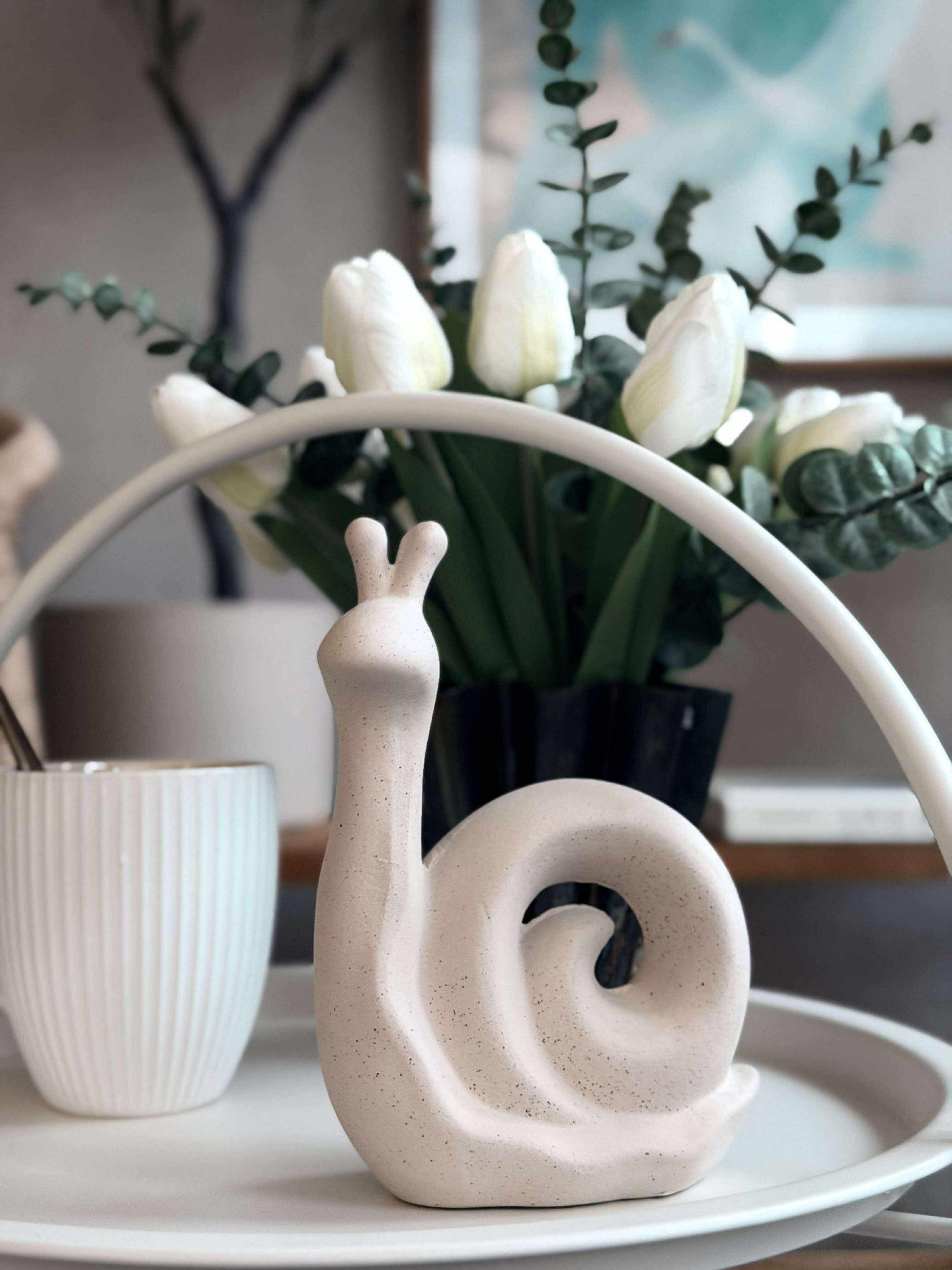 Dekorationssnäcka - Vit eller beige