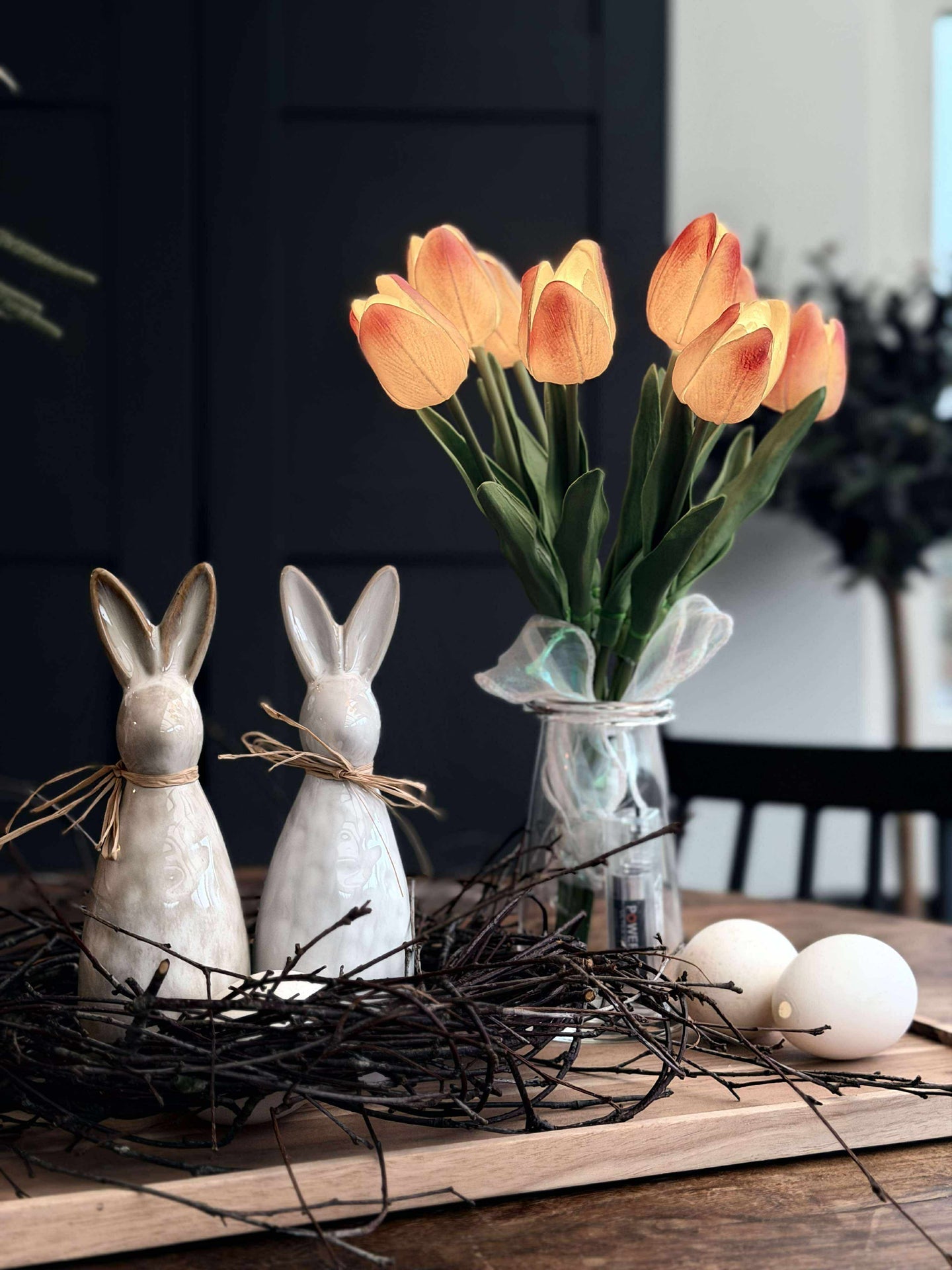 Tulpaner med ljus - Ljusrosa
