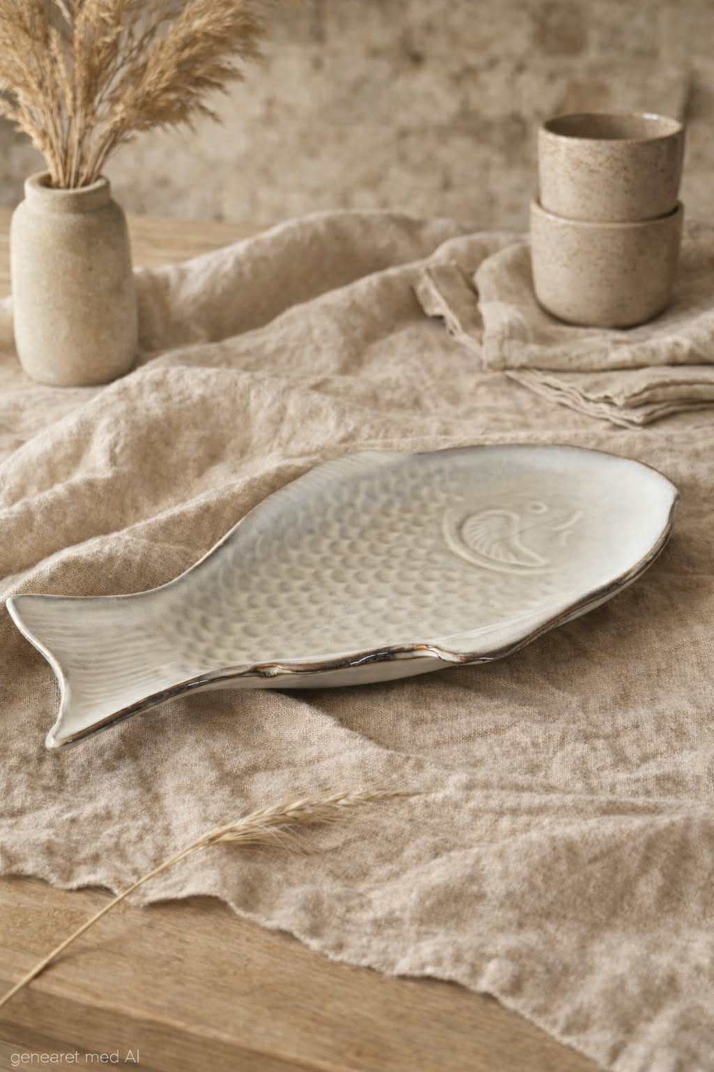 Fisktallrik Stengods - Stone