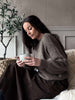 Stickad LUX Mohair - Taupe
