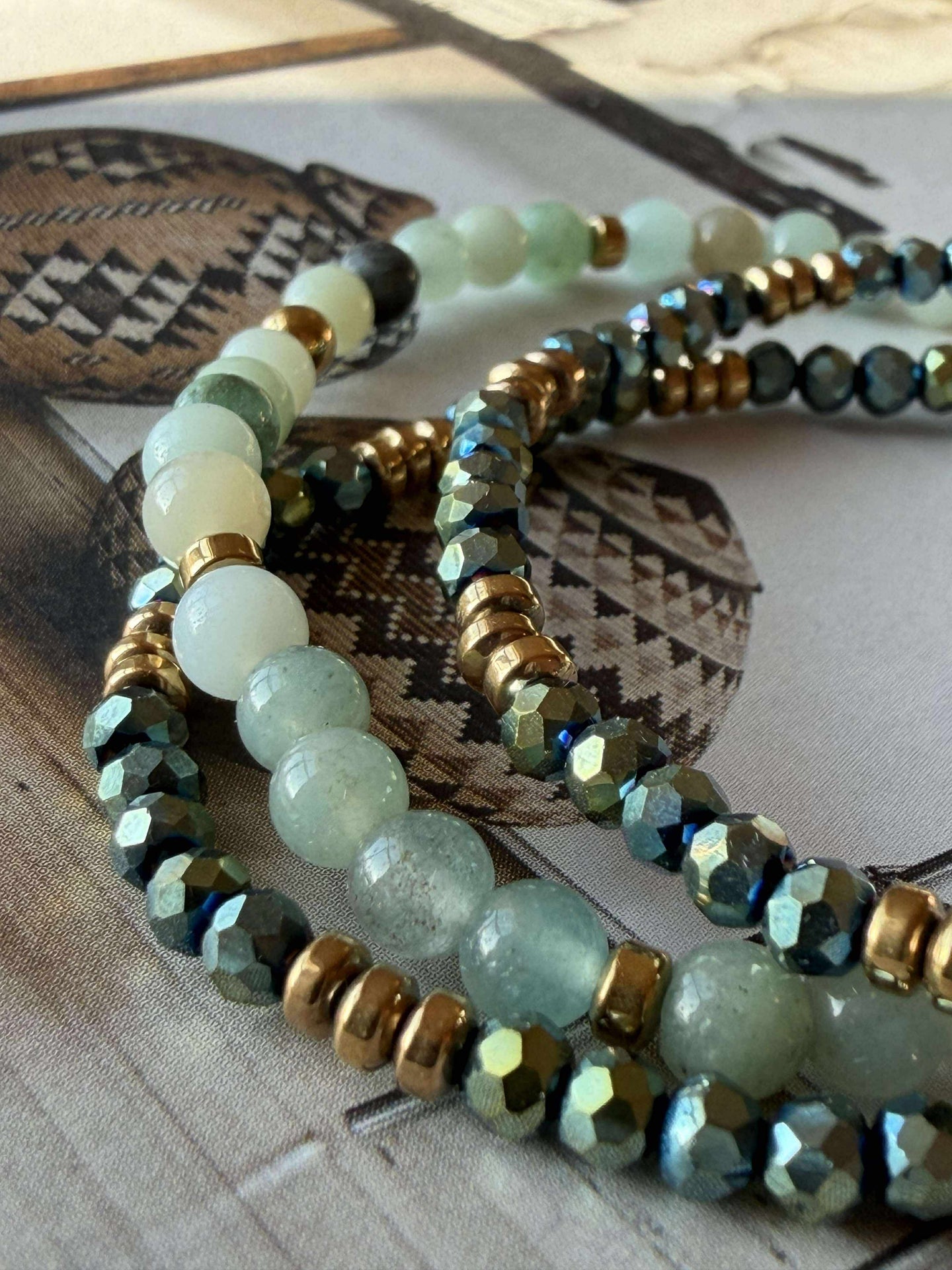 Armband Leah Emerald – Set med 3 st.