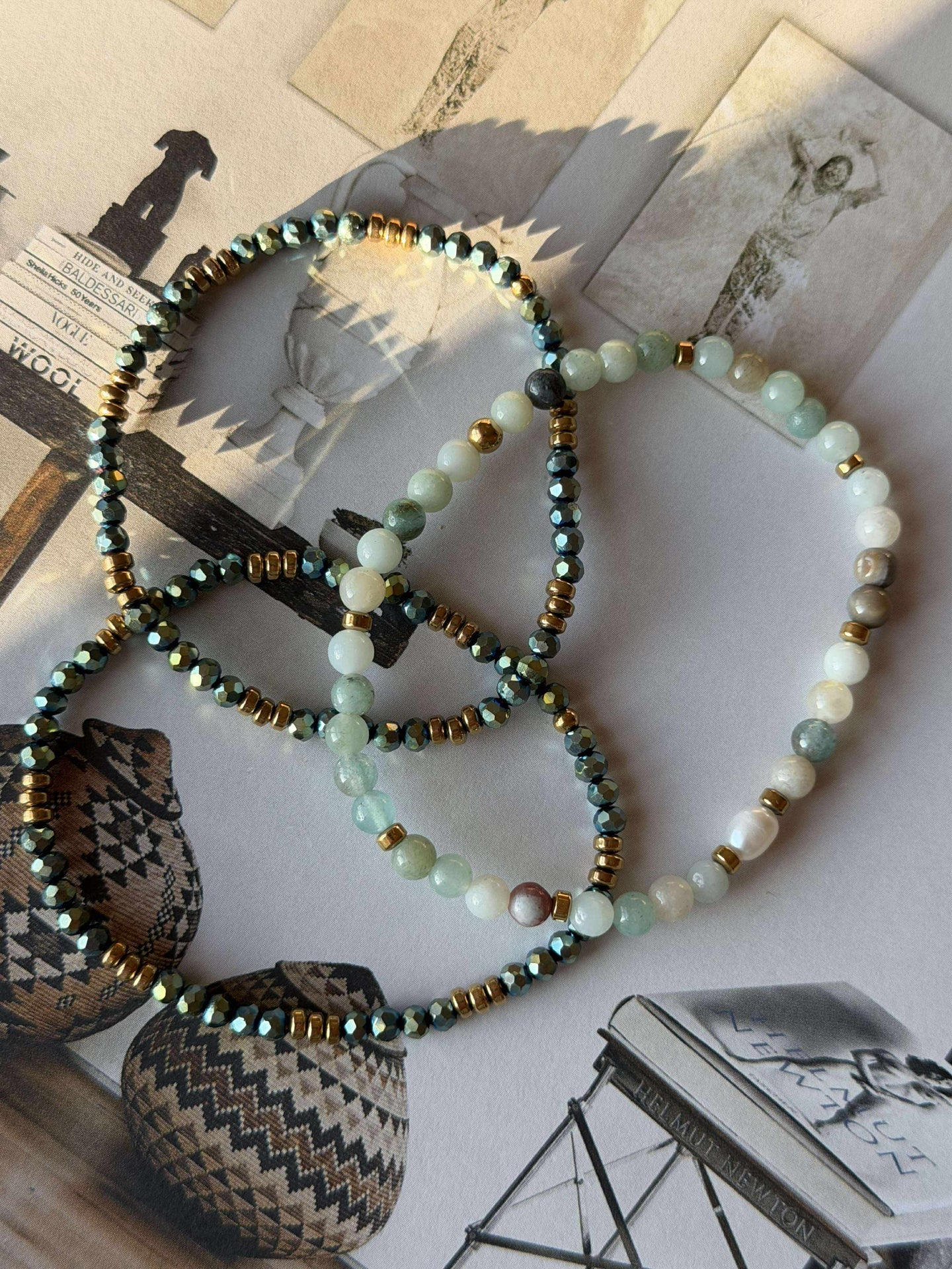 Armband Leah Emerald – Set med 3 st.