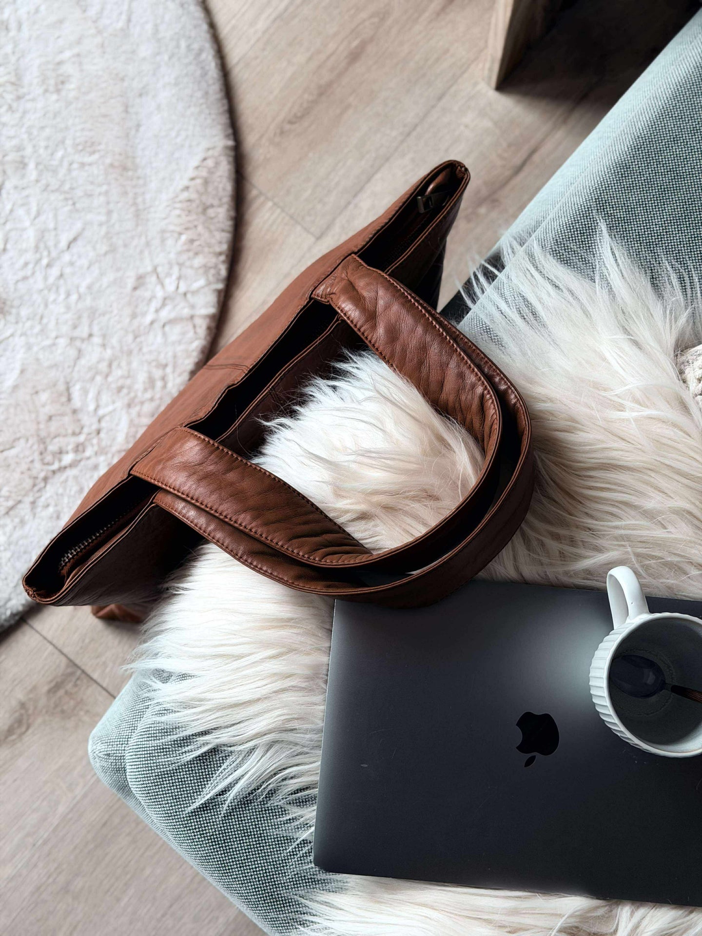 Shopper inkl. clutch MILLE – COGNAC