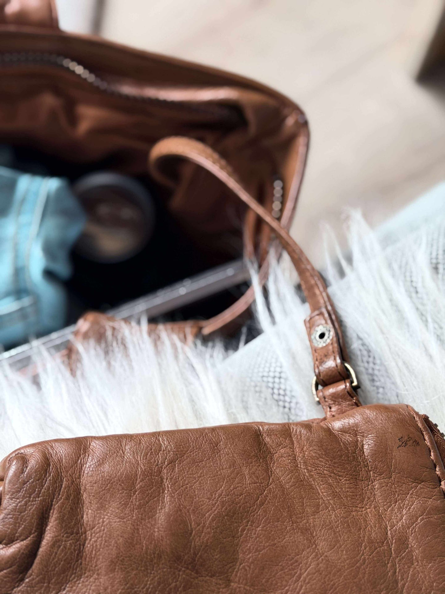 Shopper inkl. clutch MILLE – COGNAC