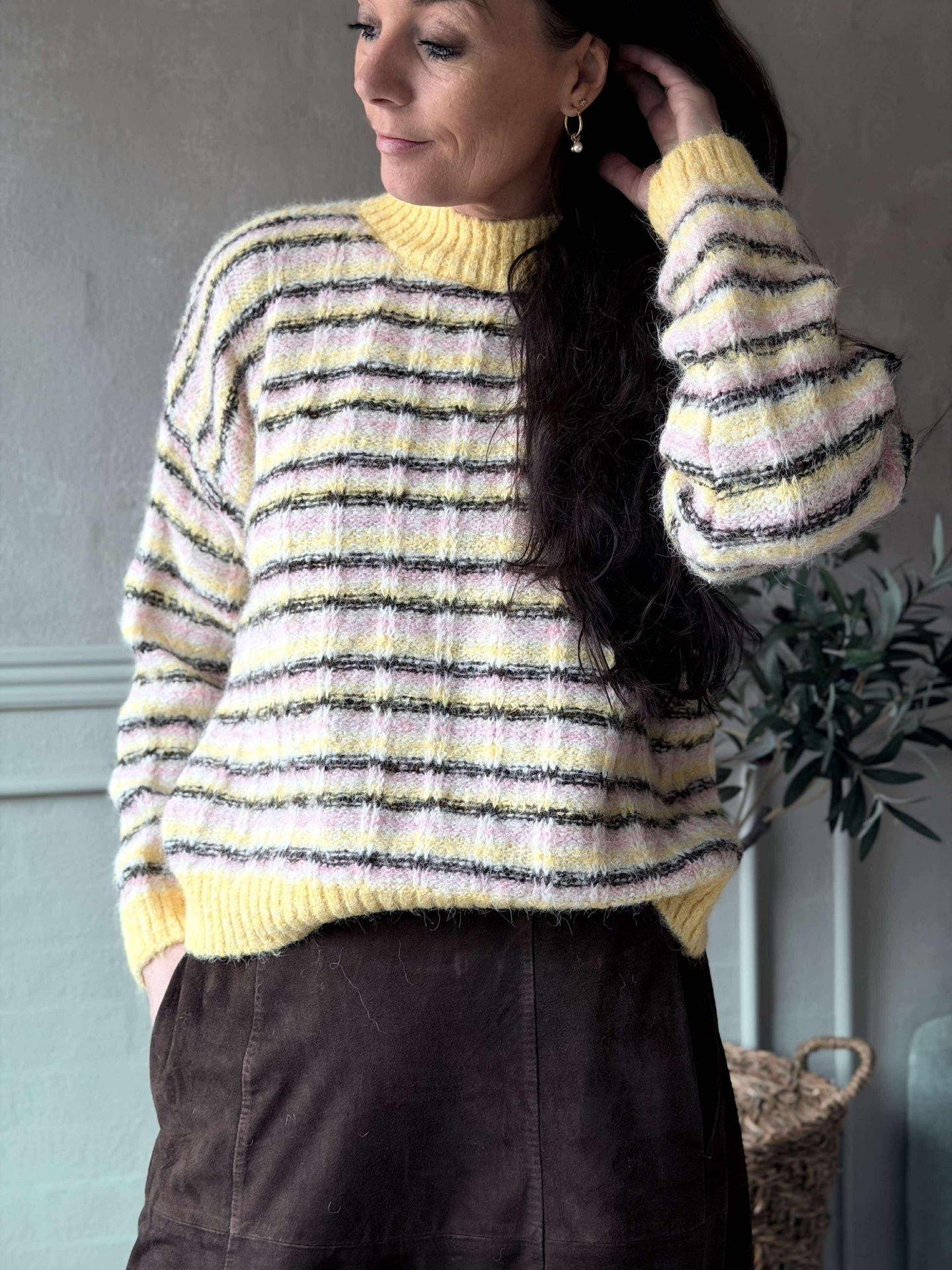 Strik Elvira gul