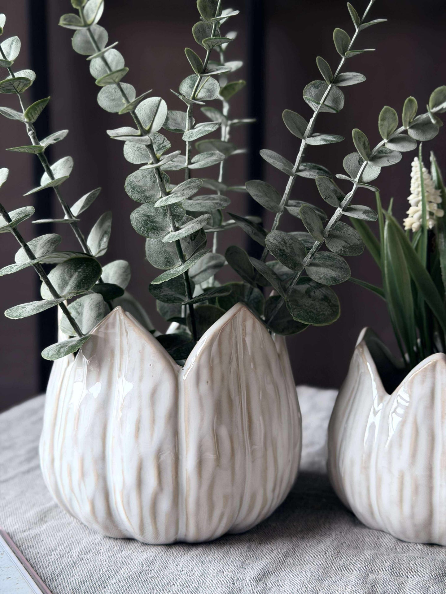 Örtkrukor TULIP white - Flera storlekar