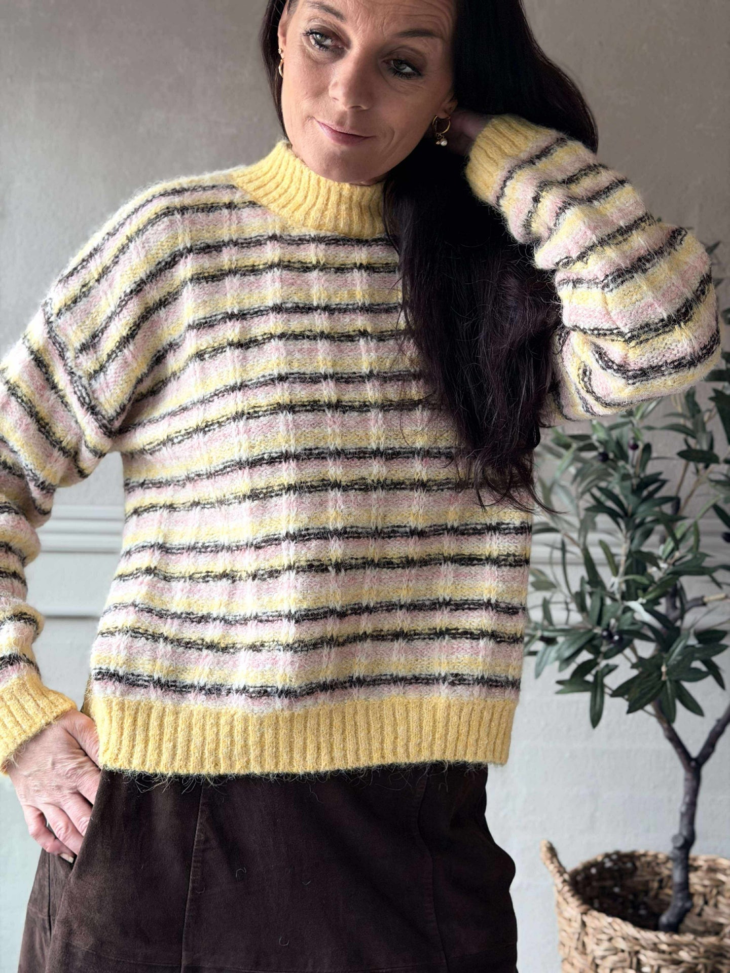 Strik Elvira gul
