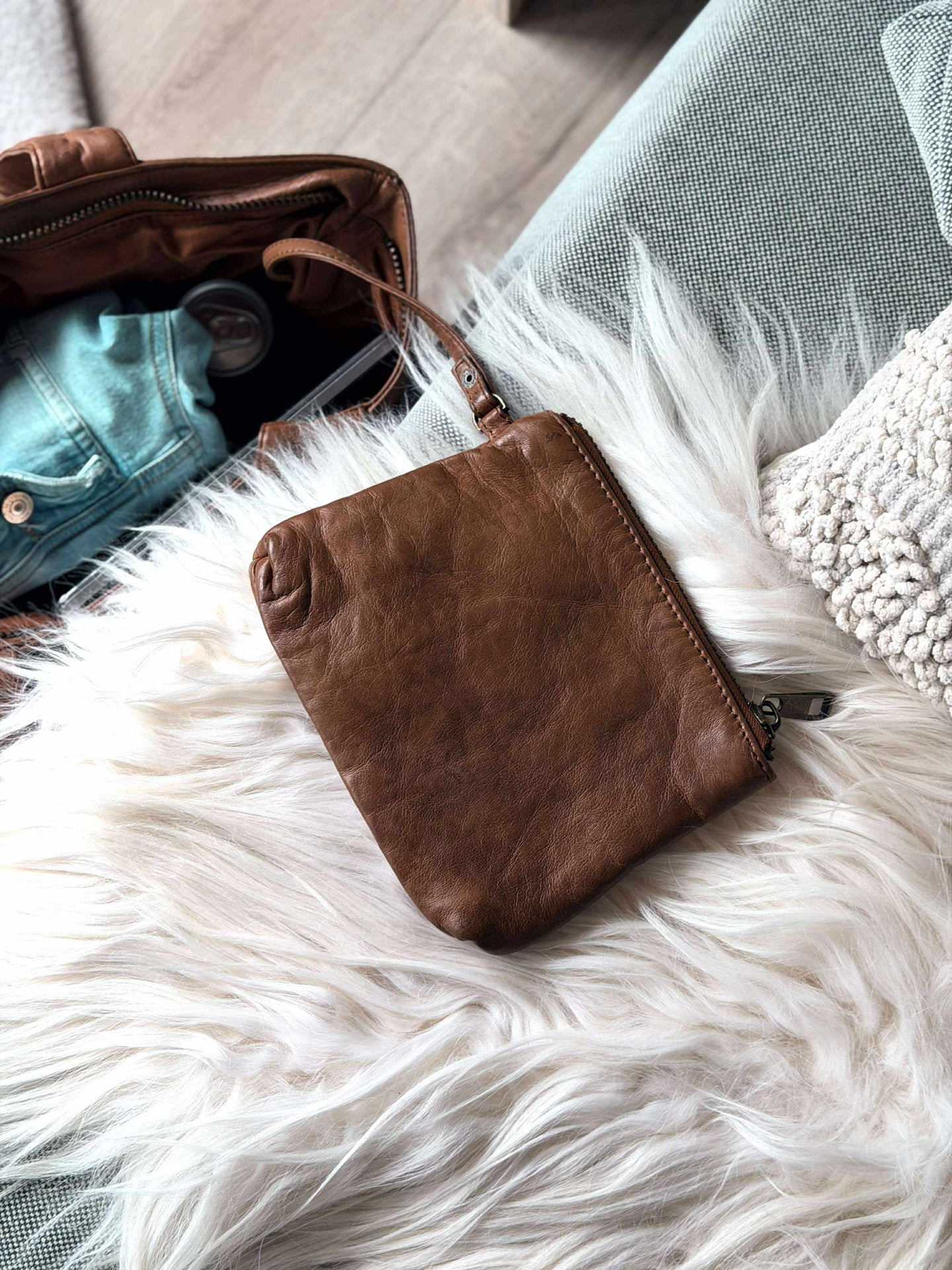 Shopper inkl. clutch MILLE – COGNAC