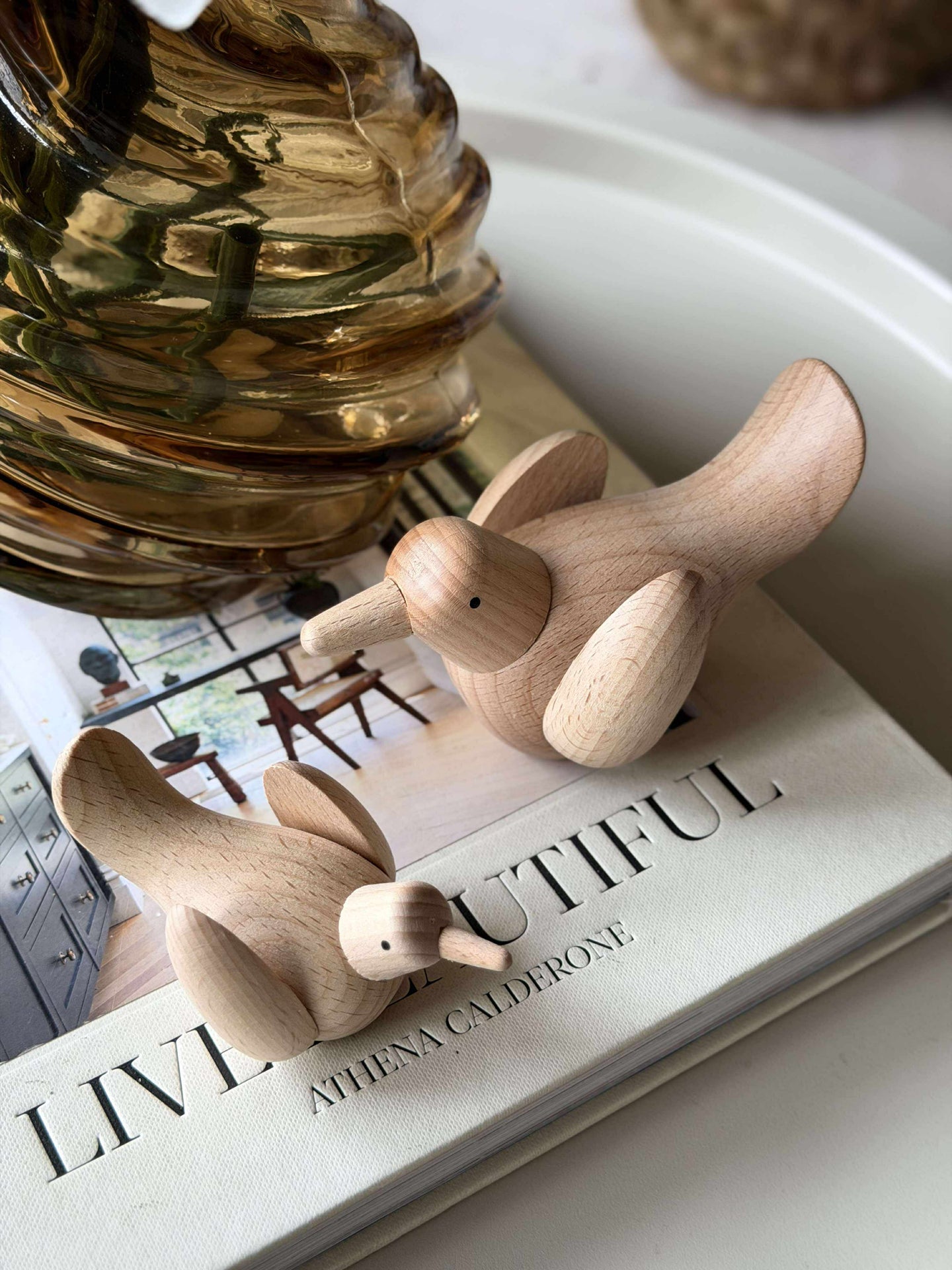 Liggende Fågel - Natur Bok Stor