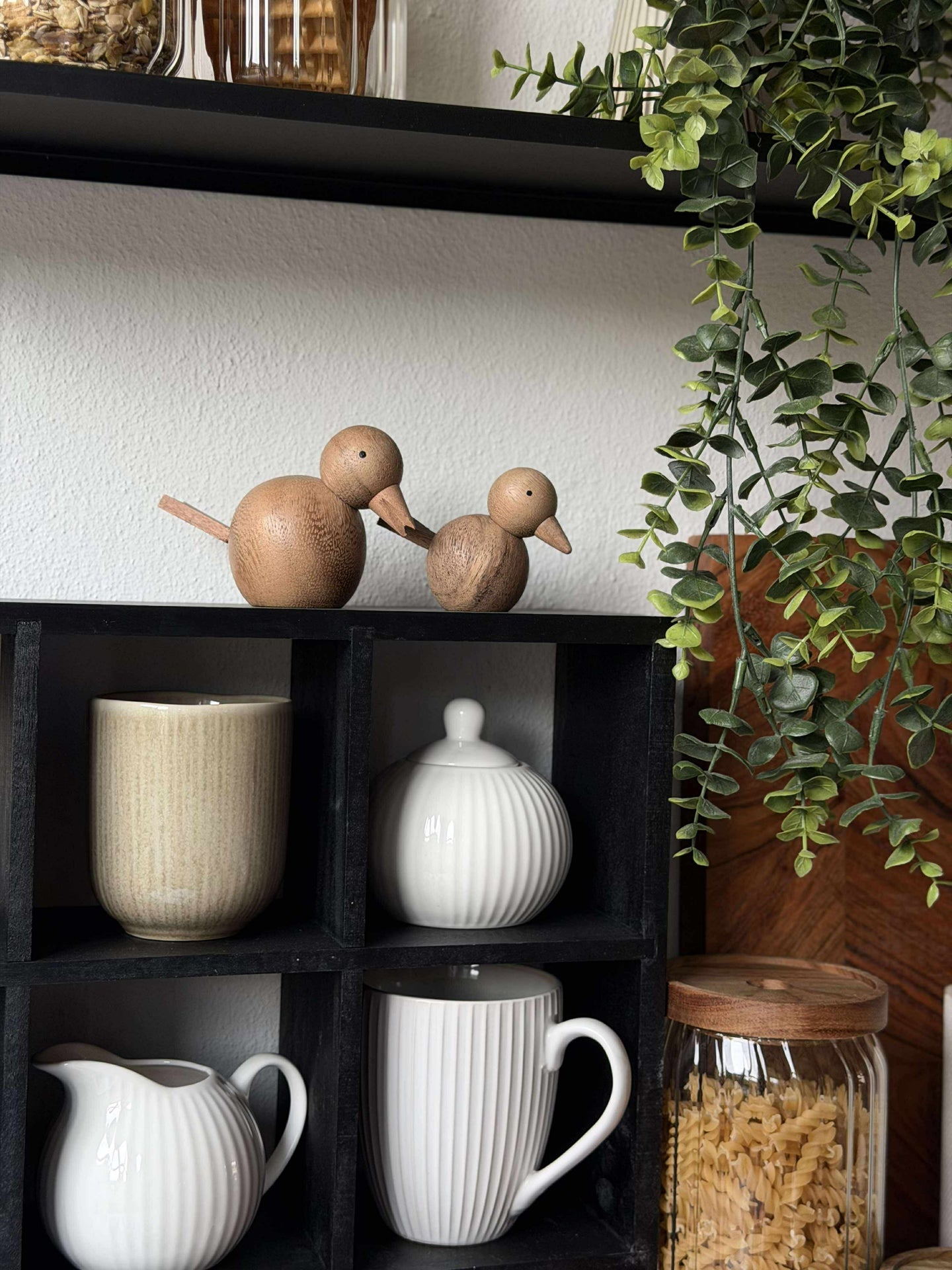 Sittande Fågel - Bärnsten Brun Stor