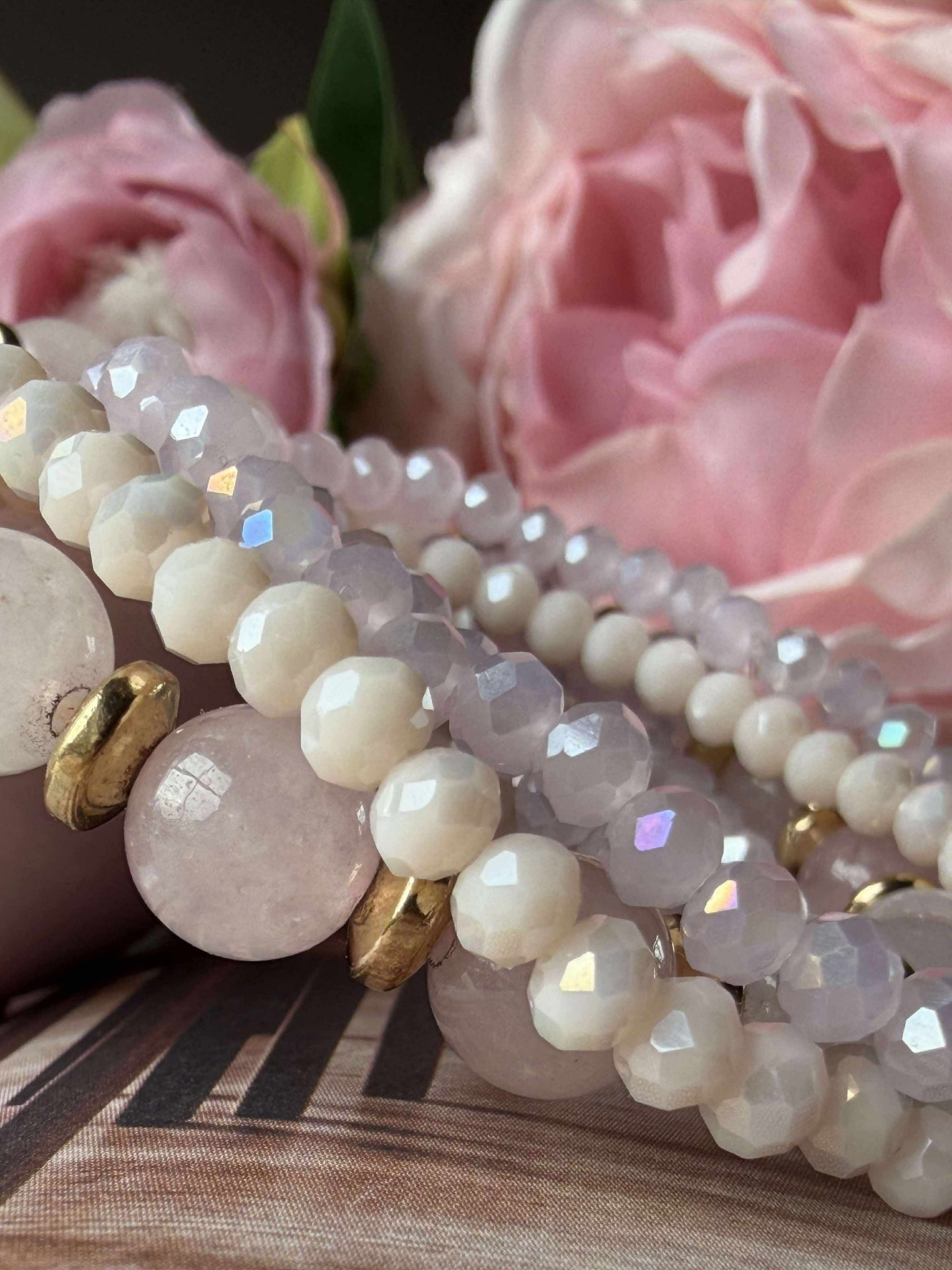Armband MICHELLE Soft Rose / Mix - 5 st