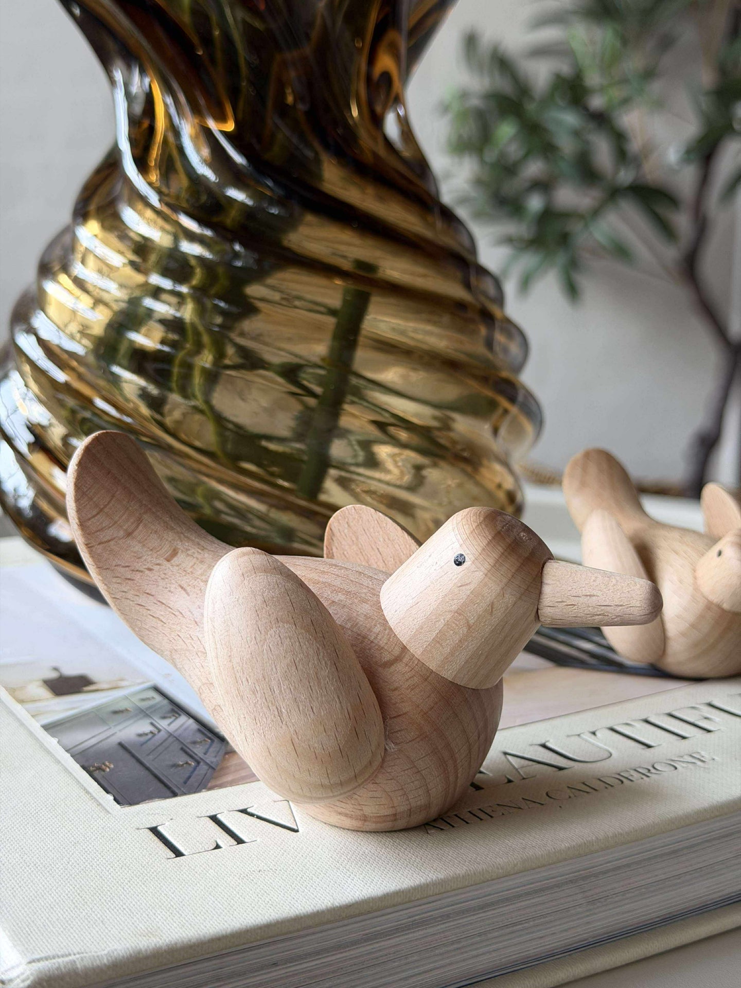 Liggende Fågel - Natur Bok Stor