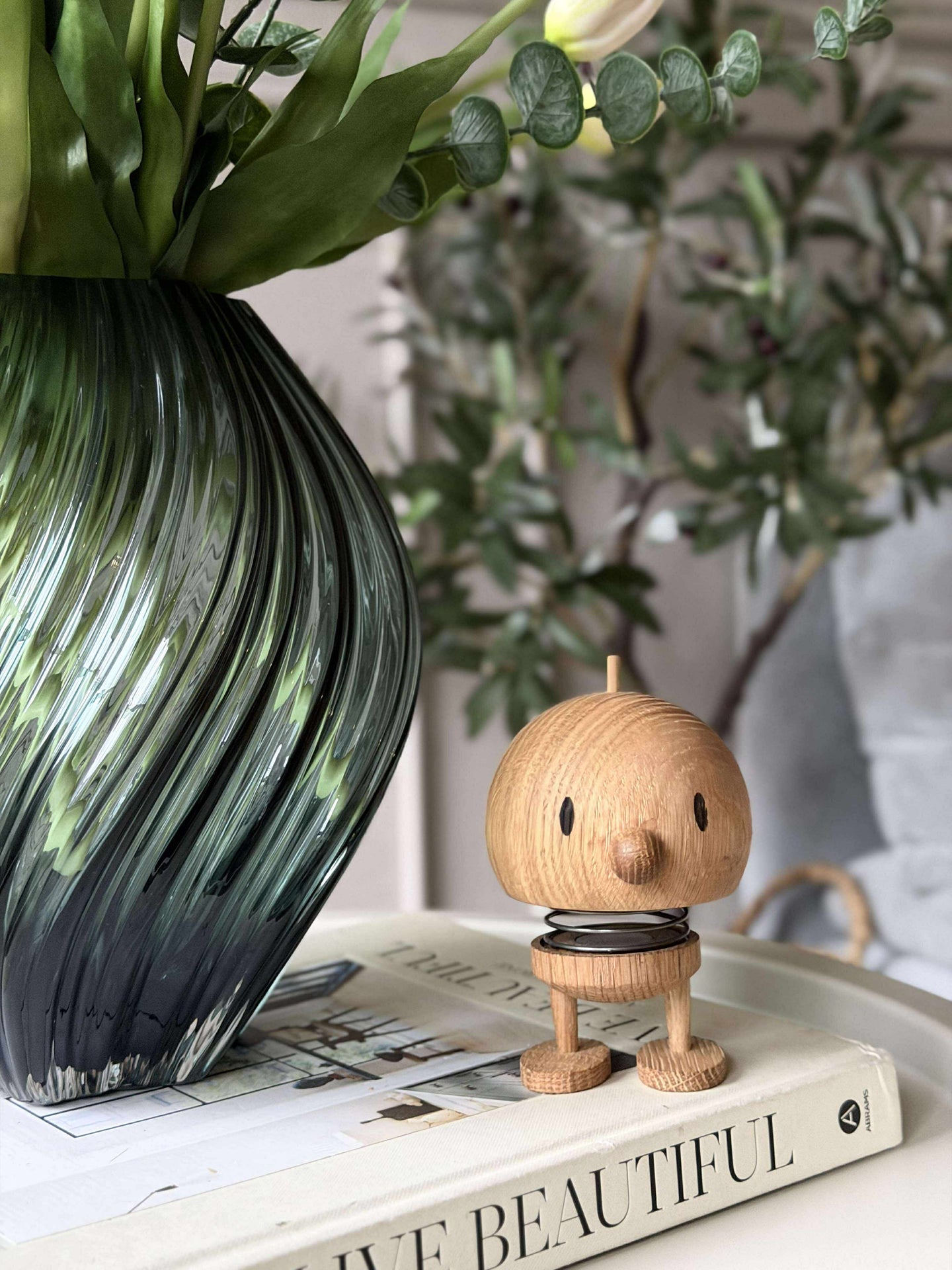 Vas grön - Munblåst glas