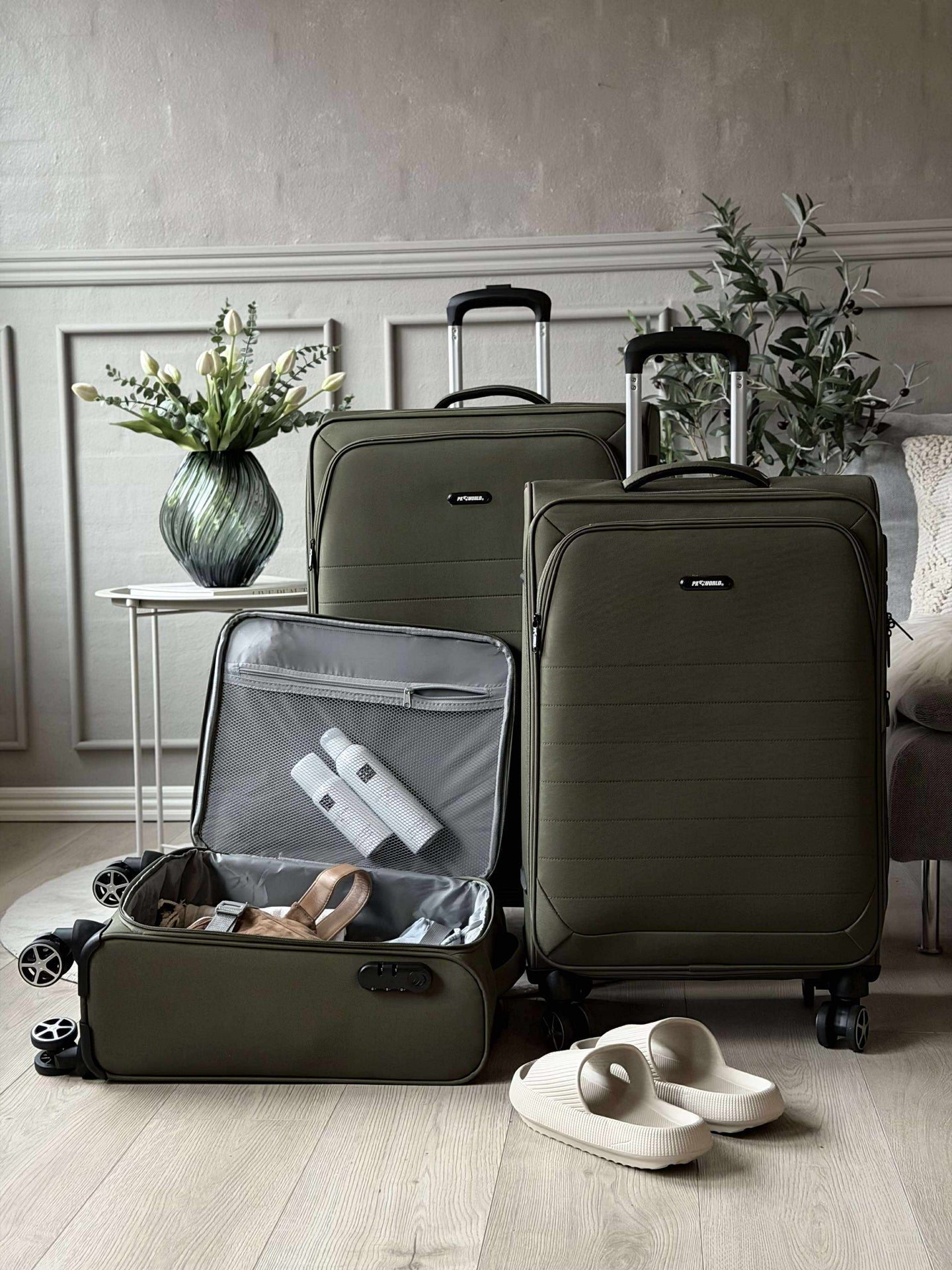 Kuffert sæt af 3 stk – Army