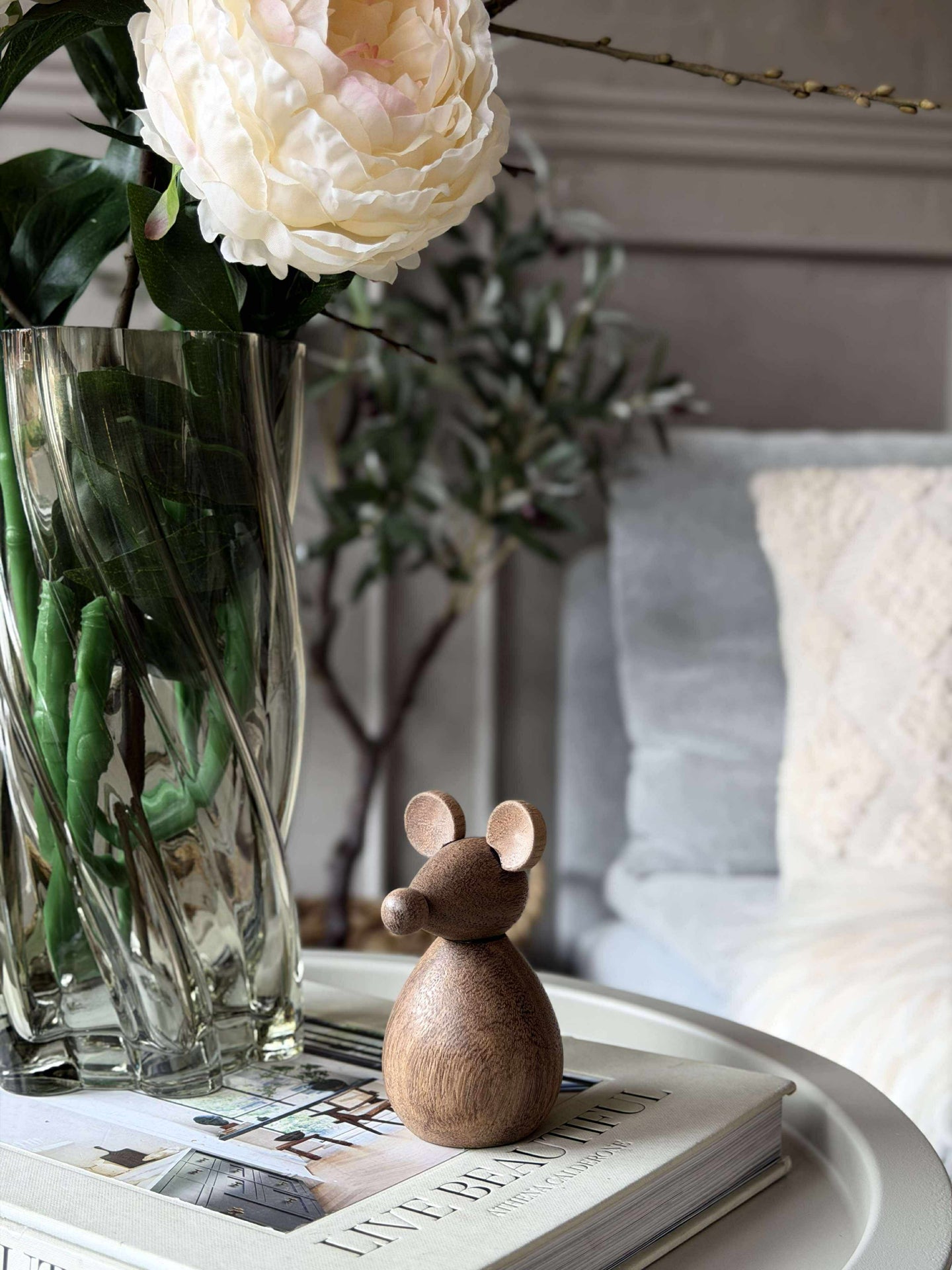 Sittande Mus - Bärnsten Brun