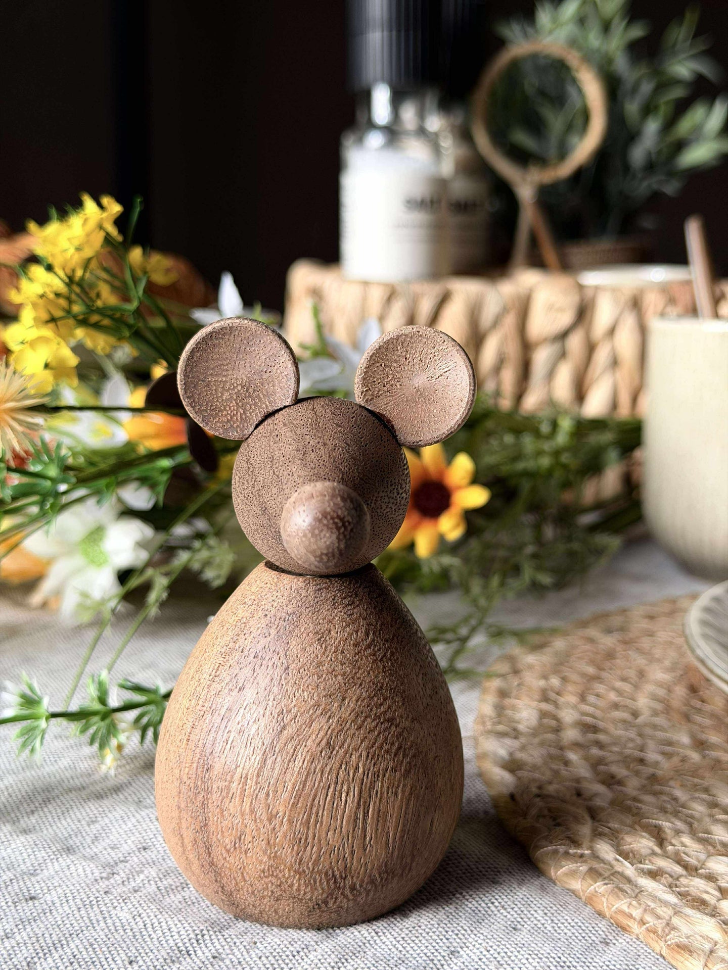 Sittande Mus - Bärnsten Brun