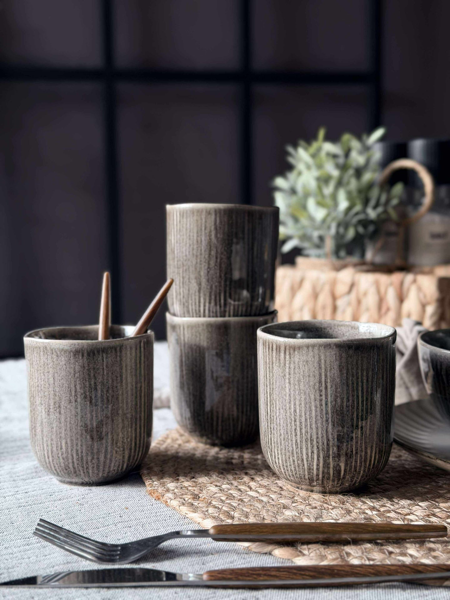 Mugg Lydia keramik - Set med 4 st