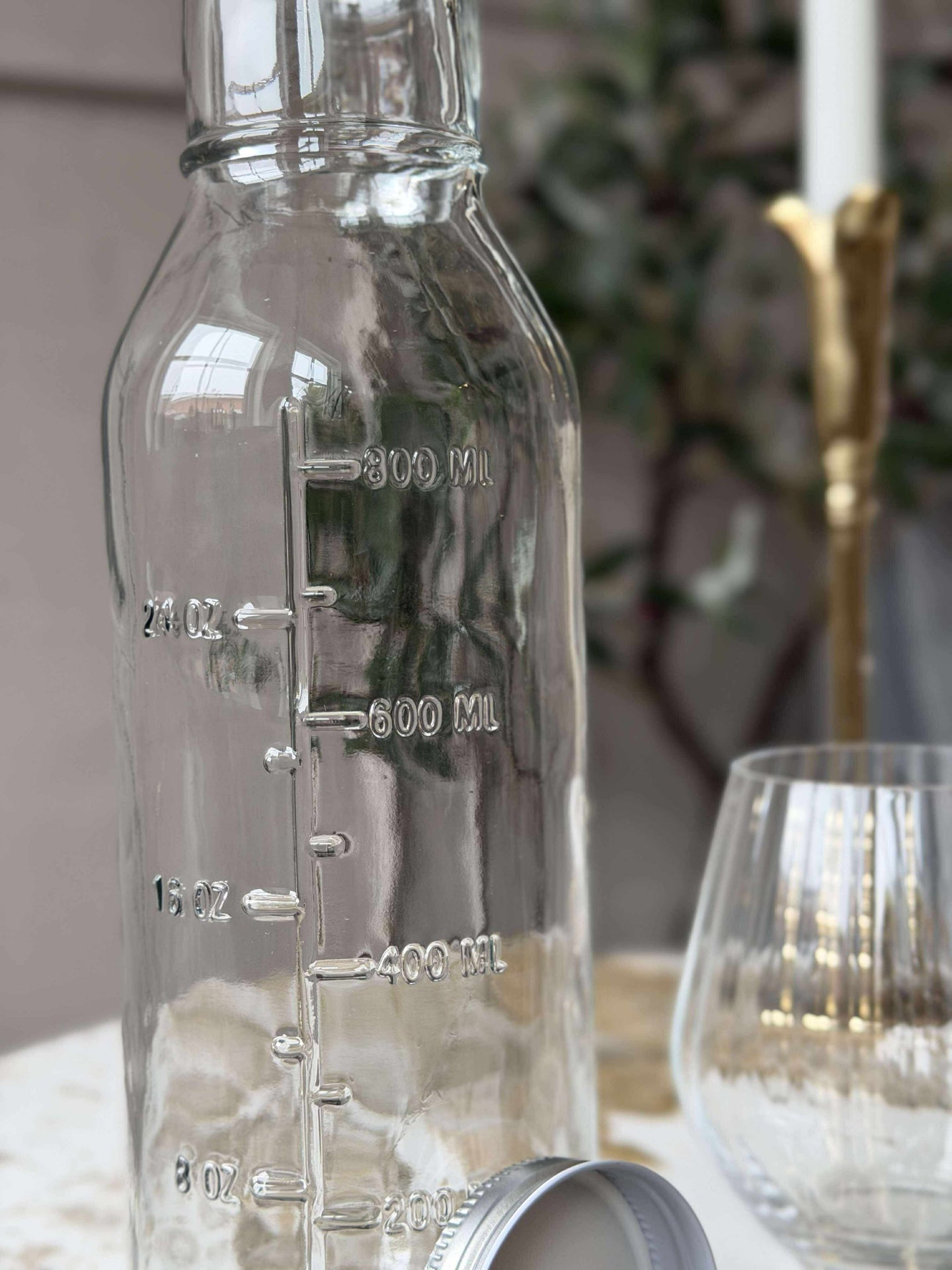Glasflaska med Måttenheter - 1000 ml