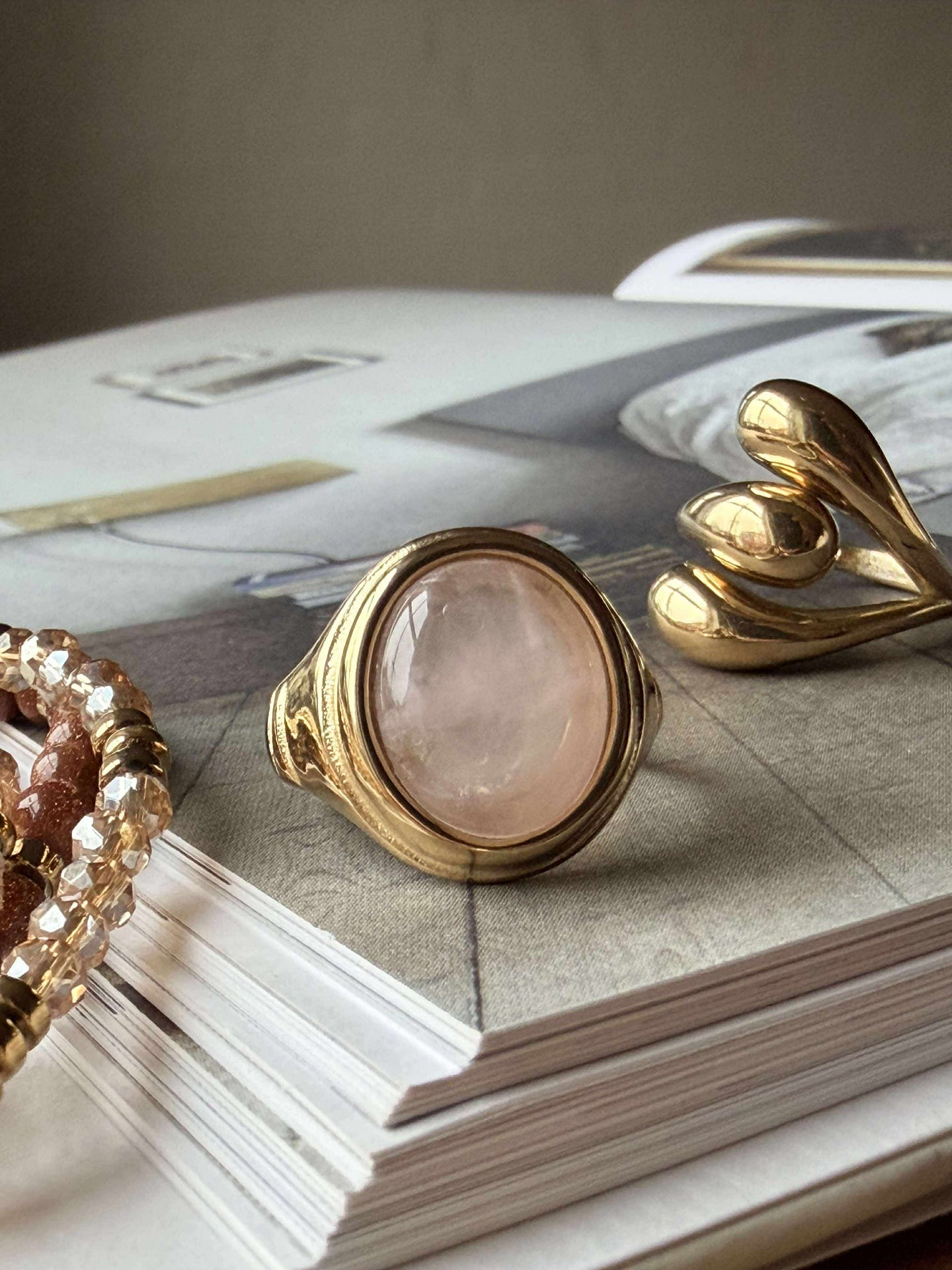 Ring rosenkvarts