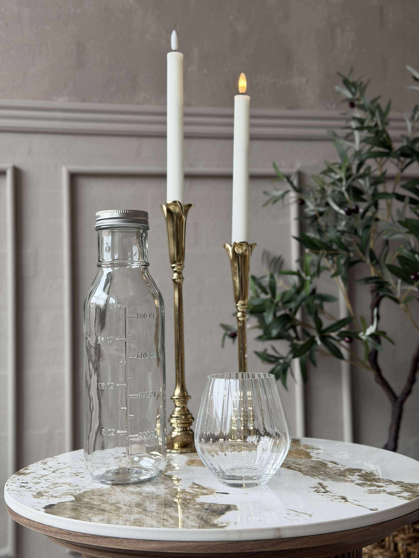Glasflaska med Måttenheter - 1000 ml
