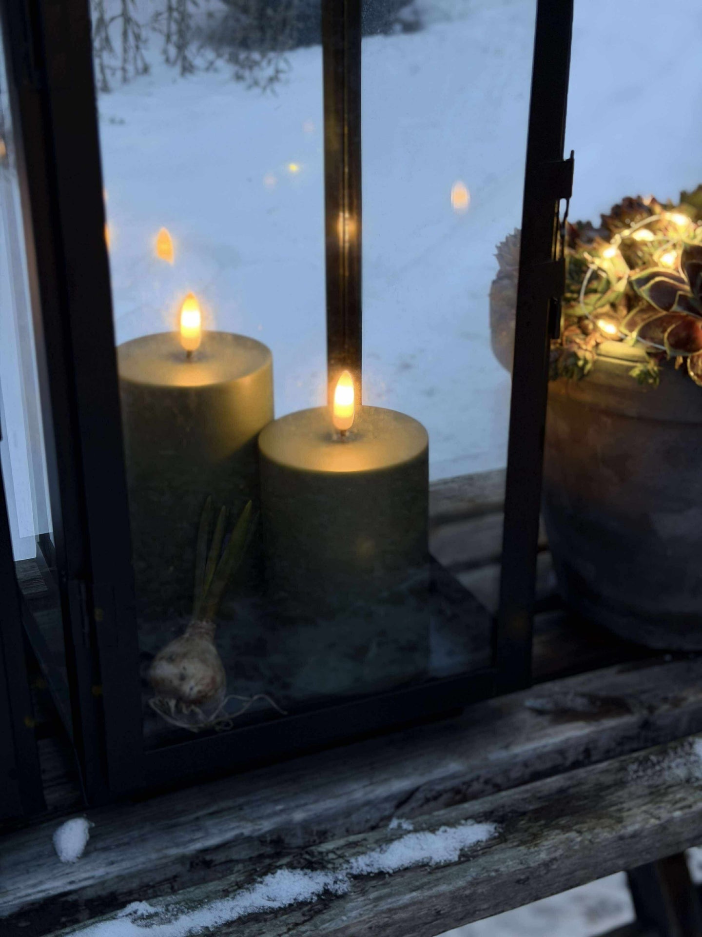 LED Utomhus Blockljus - Set om 3 st - Grön