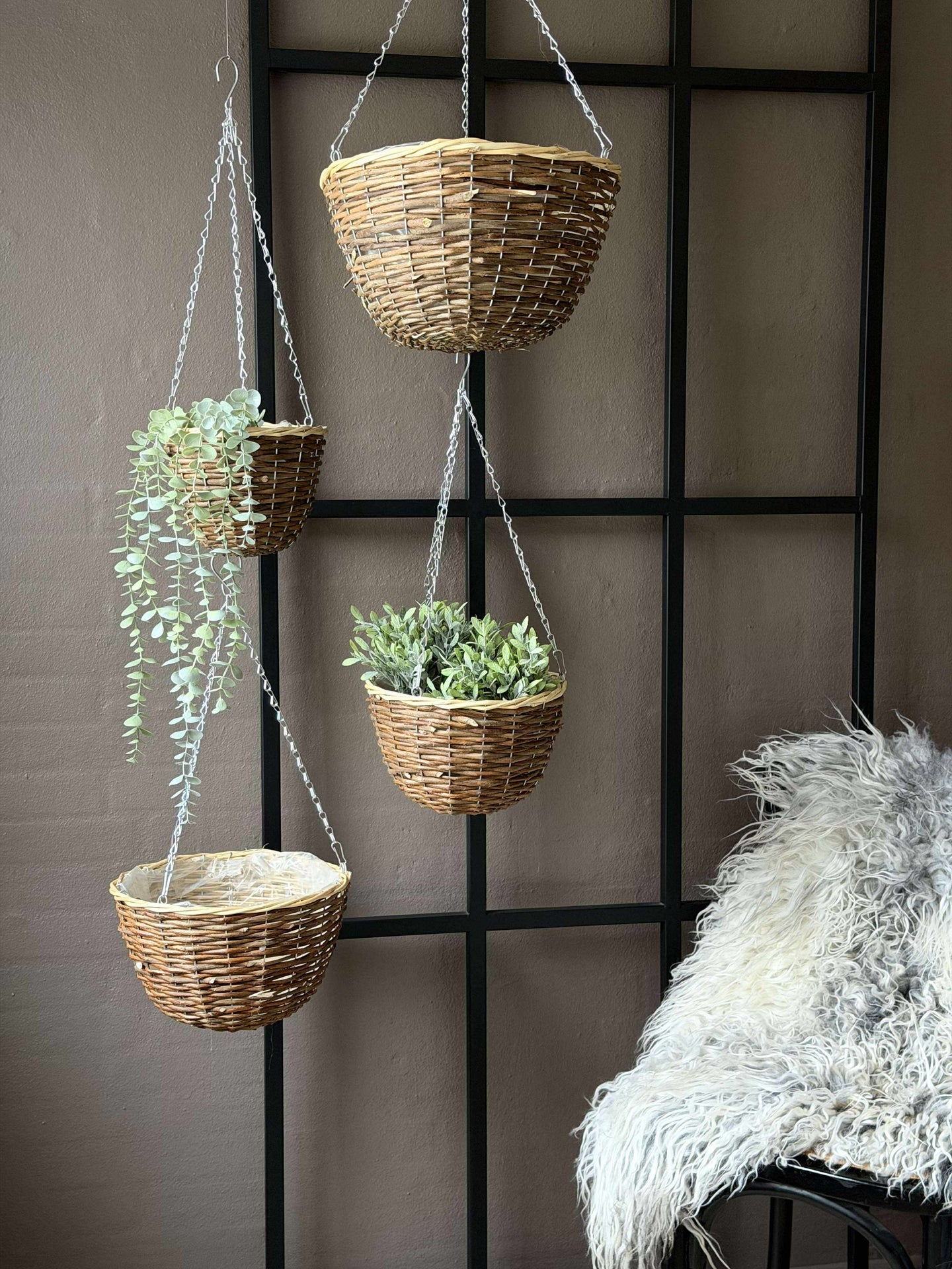 Hängkruka i pil - Set med 4 st