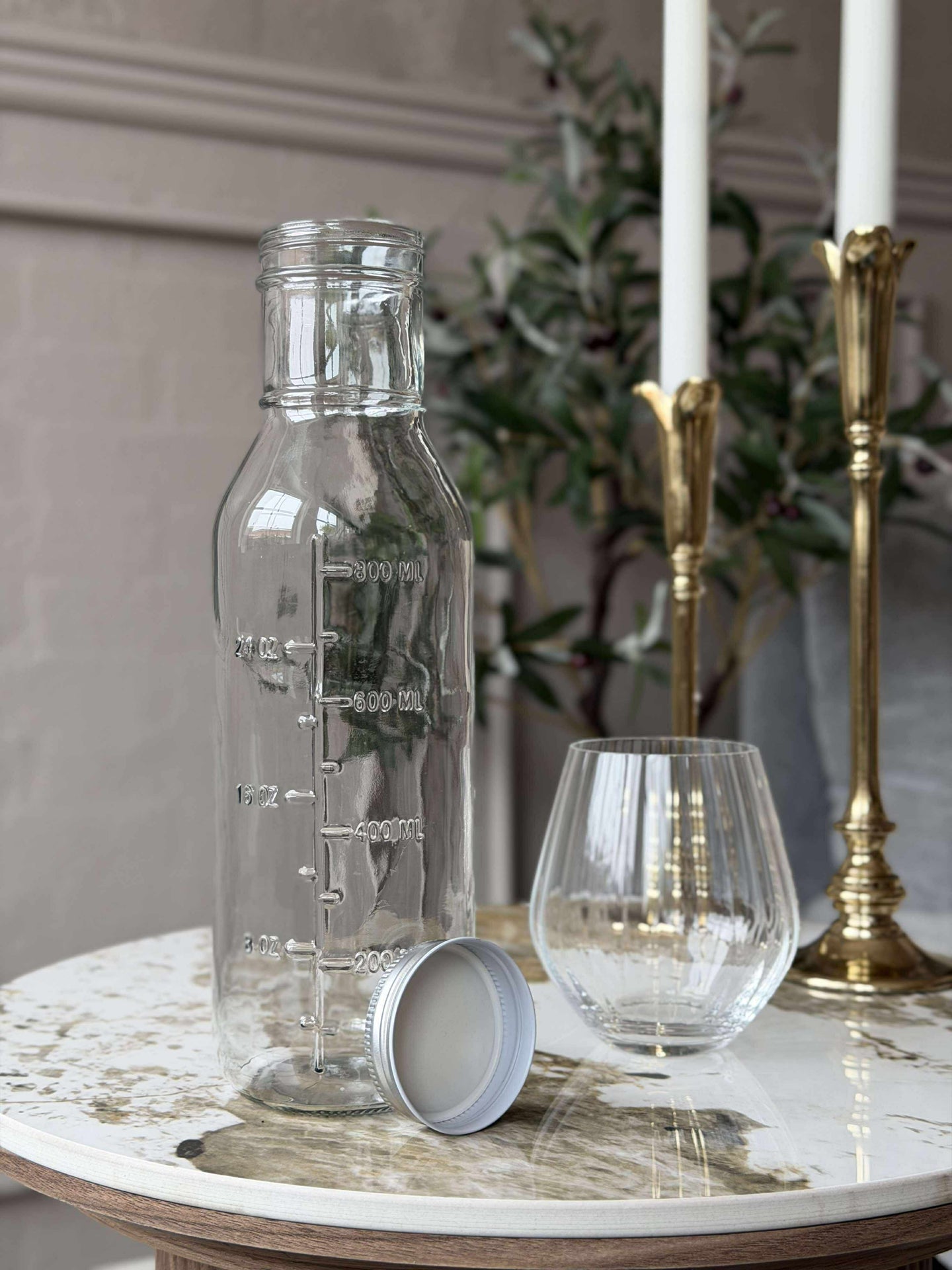Glasflaska med Måttenheter - 1000 ml