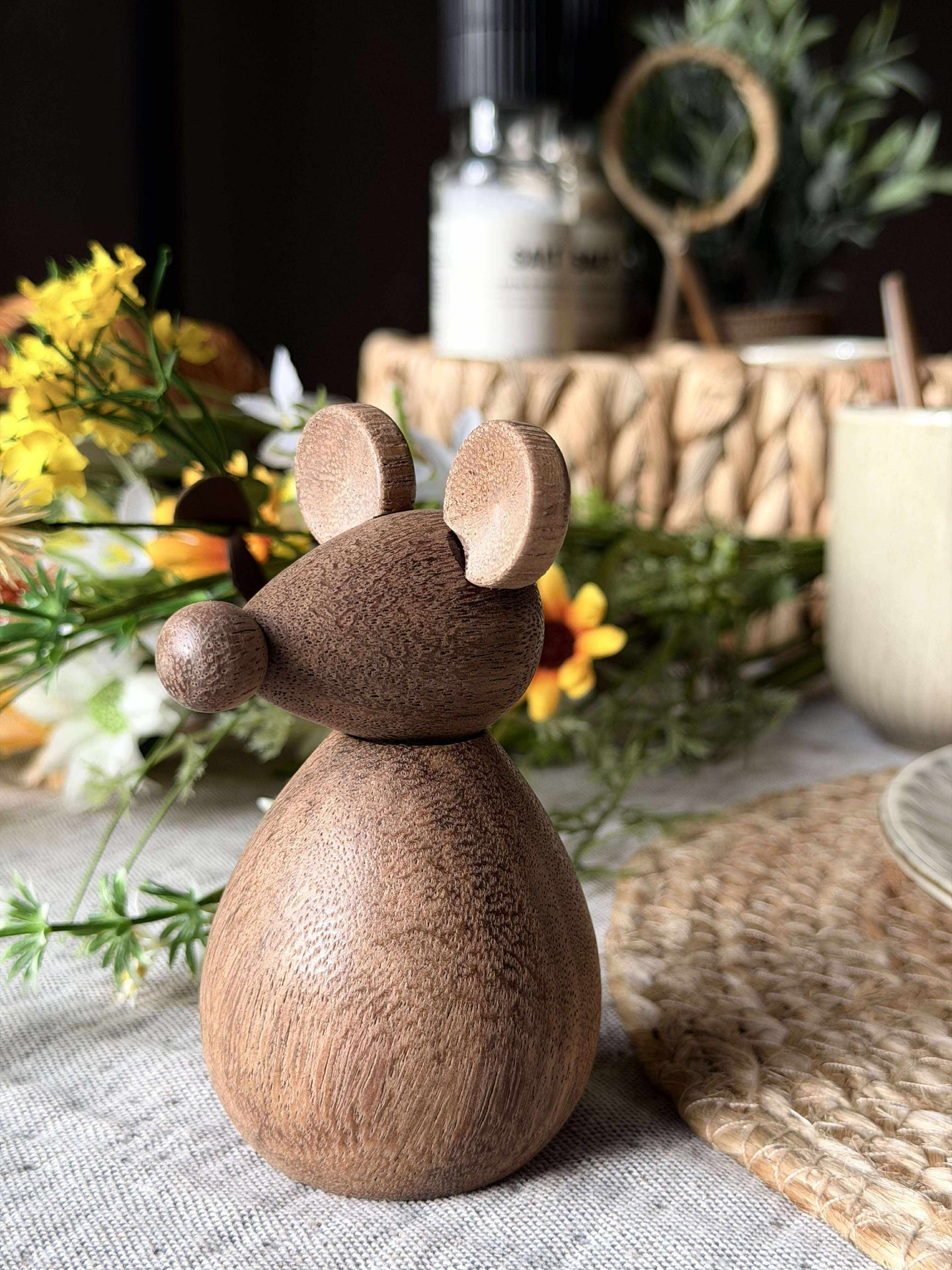 Sittande Mus - Bärnsten Brun