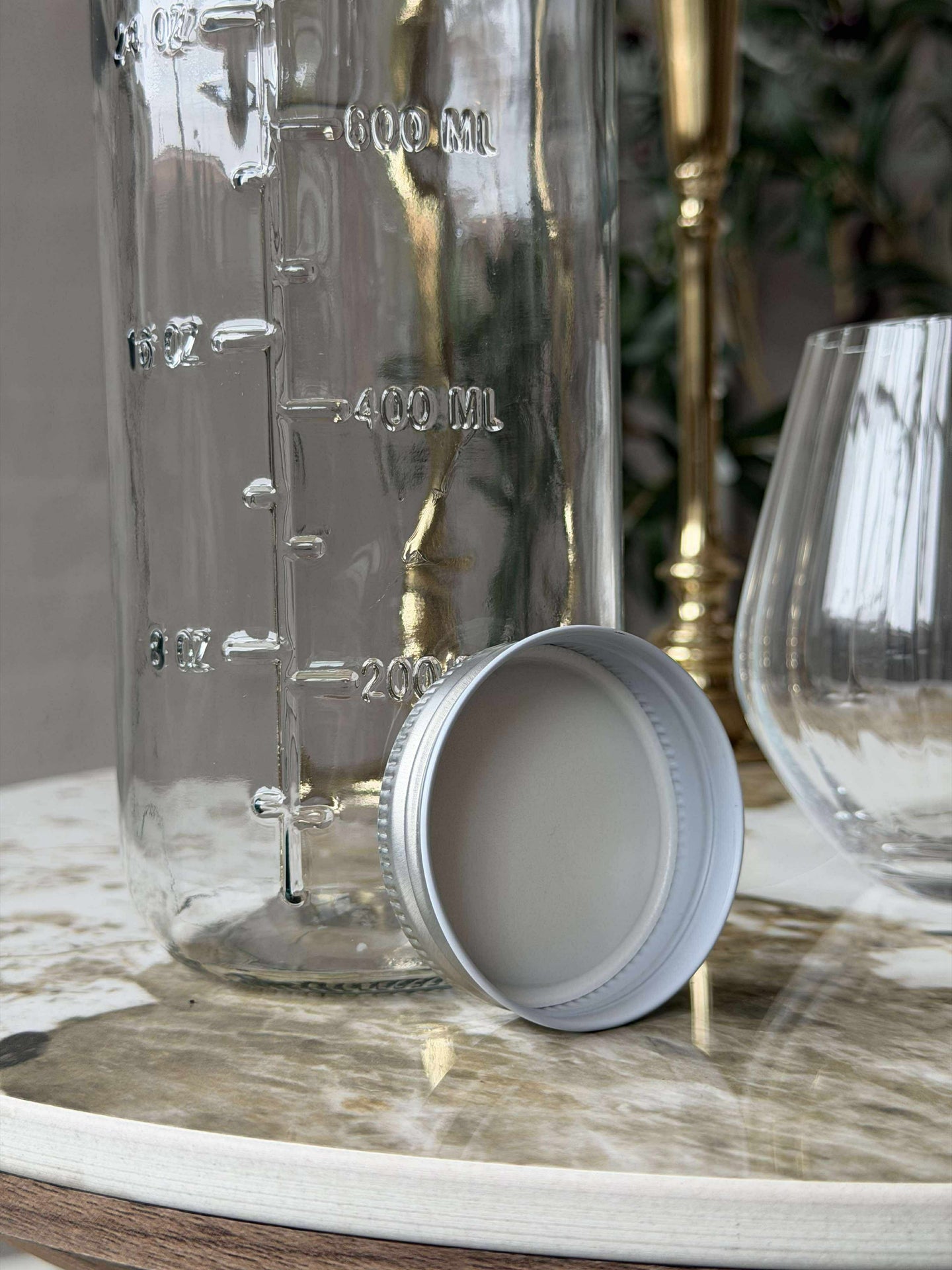 Glasflaska med Måttenheter - 1000 ml