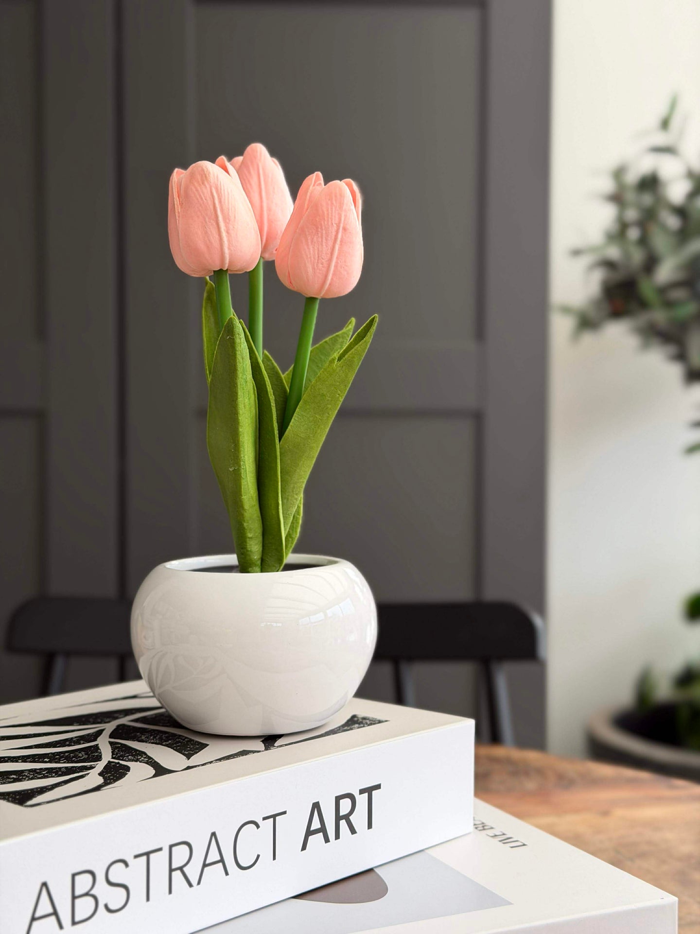 Tulpaner med ljus - Rosa