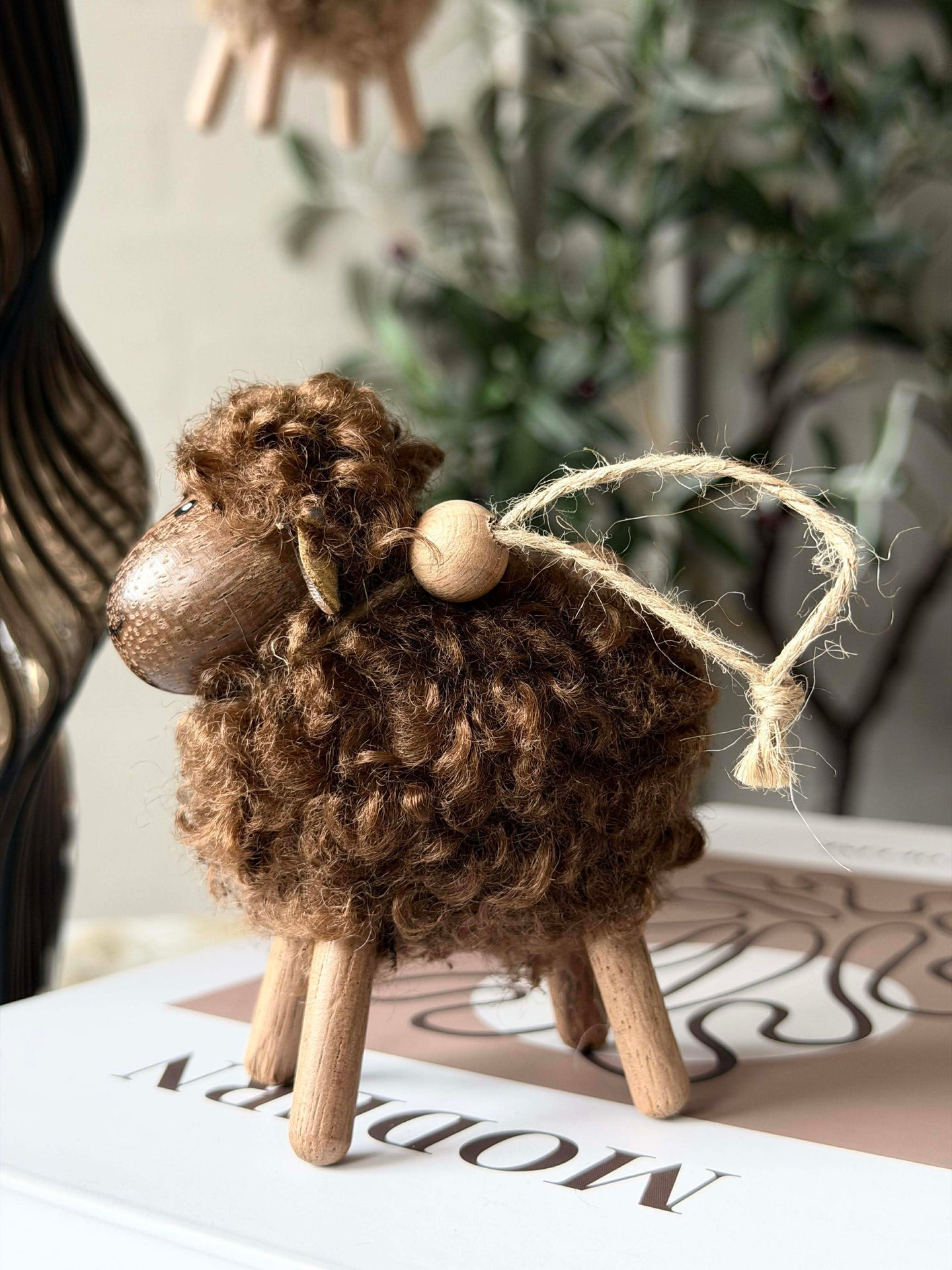 Får Fluffy Amber/Brun 8cm