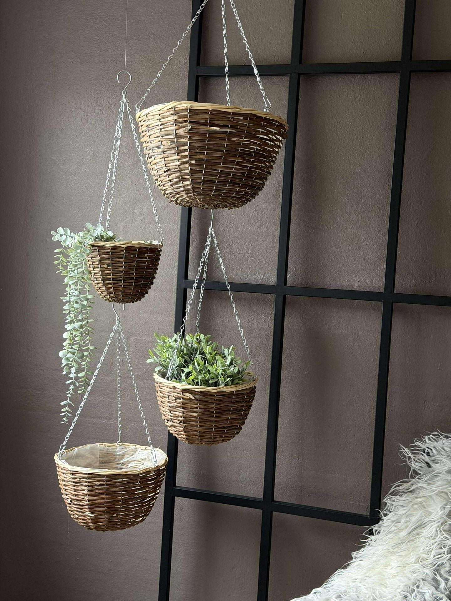 Hängkruka i pil - Set med 4 st