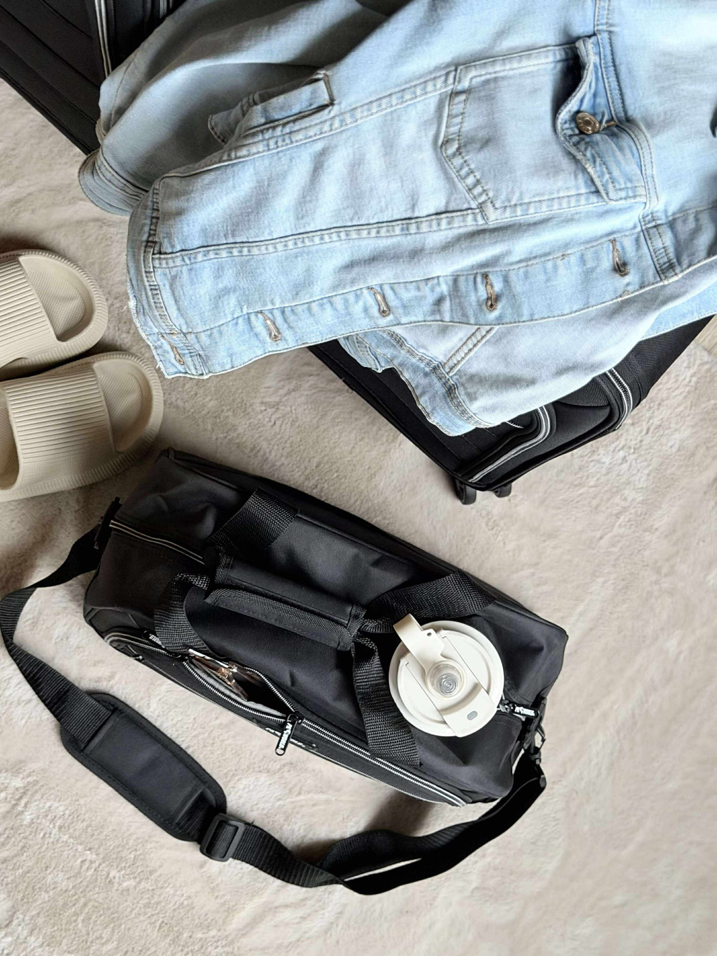 Kuffert-set med 3 kuffertar och väska för handbagage
