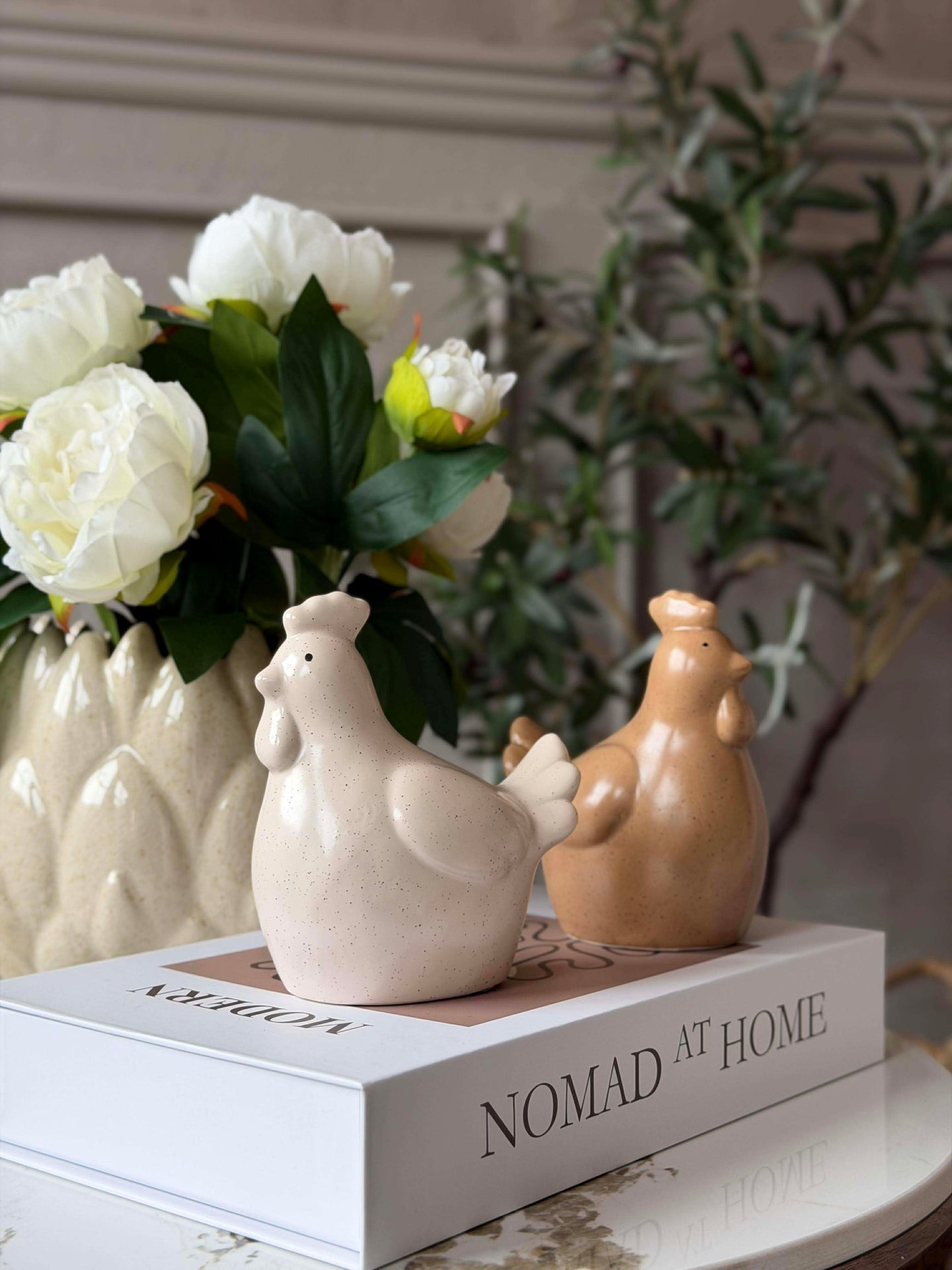 Höna - Vit eller beige