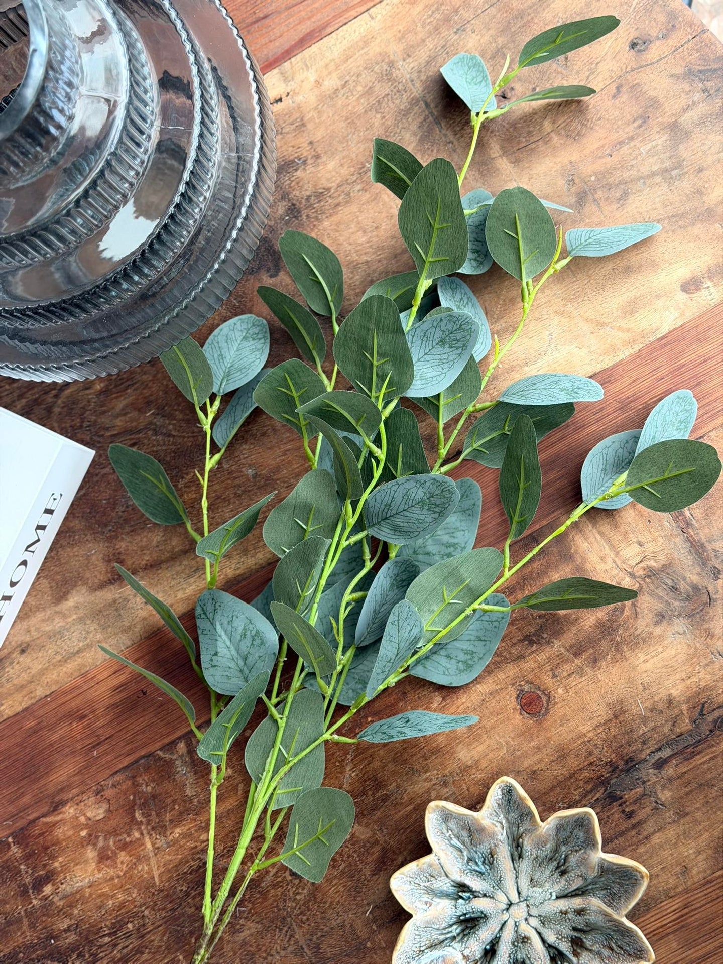 Eucalyptus gren med belysning - 100cm