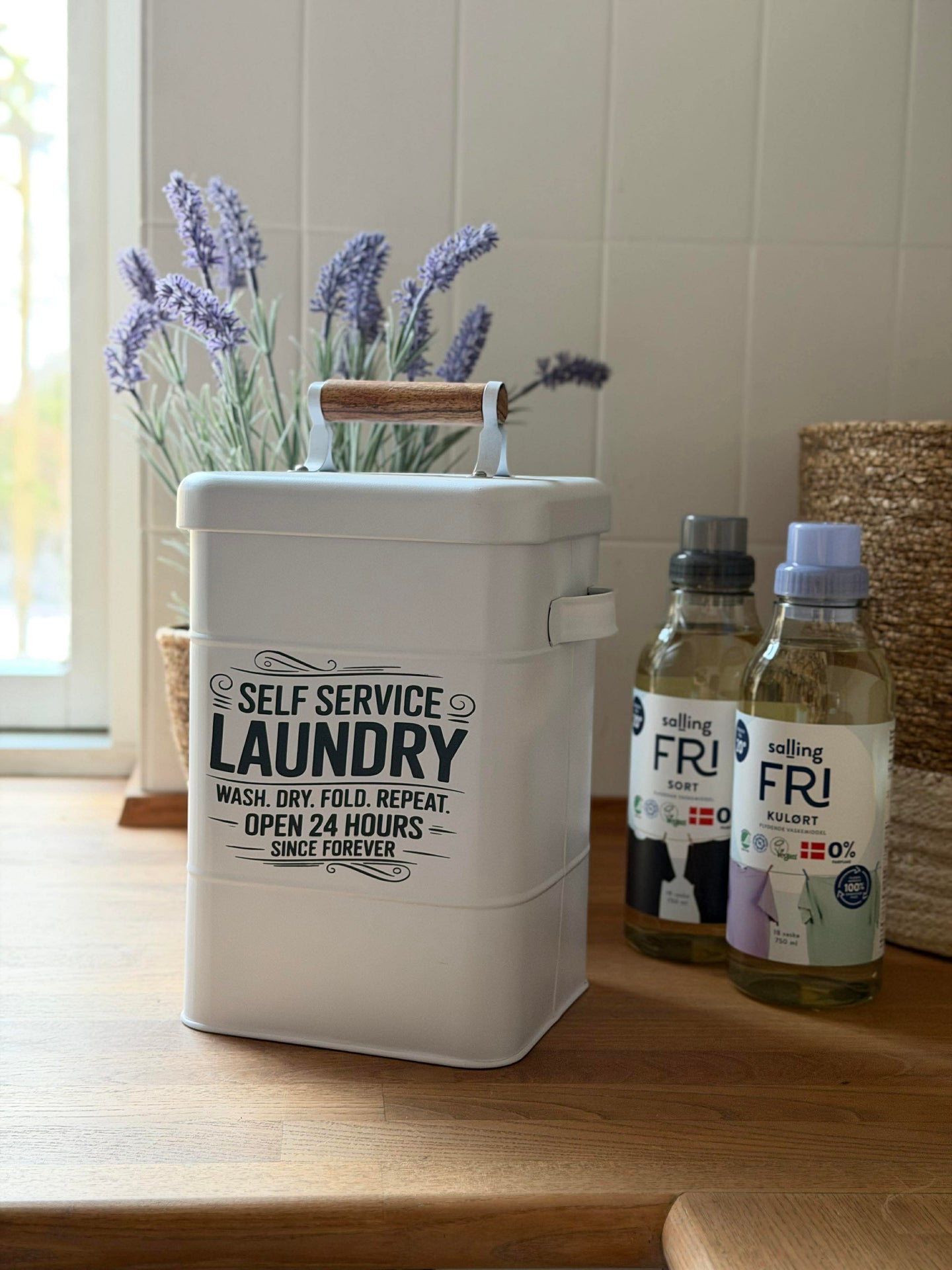 Förvaring för tvättpulver