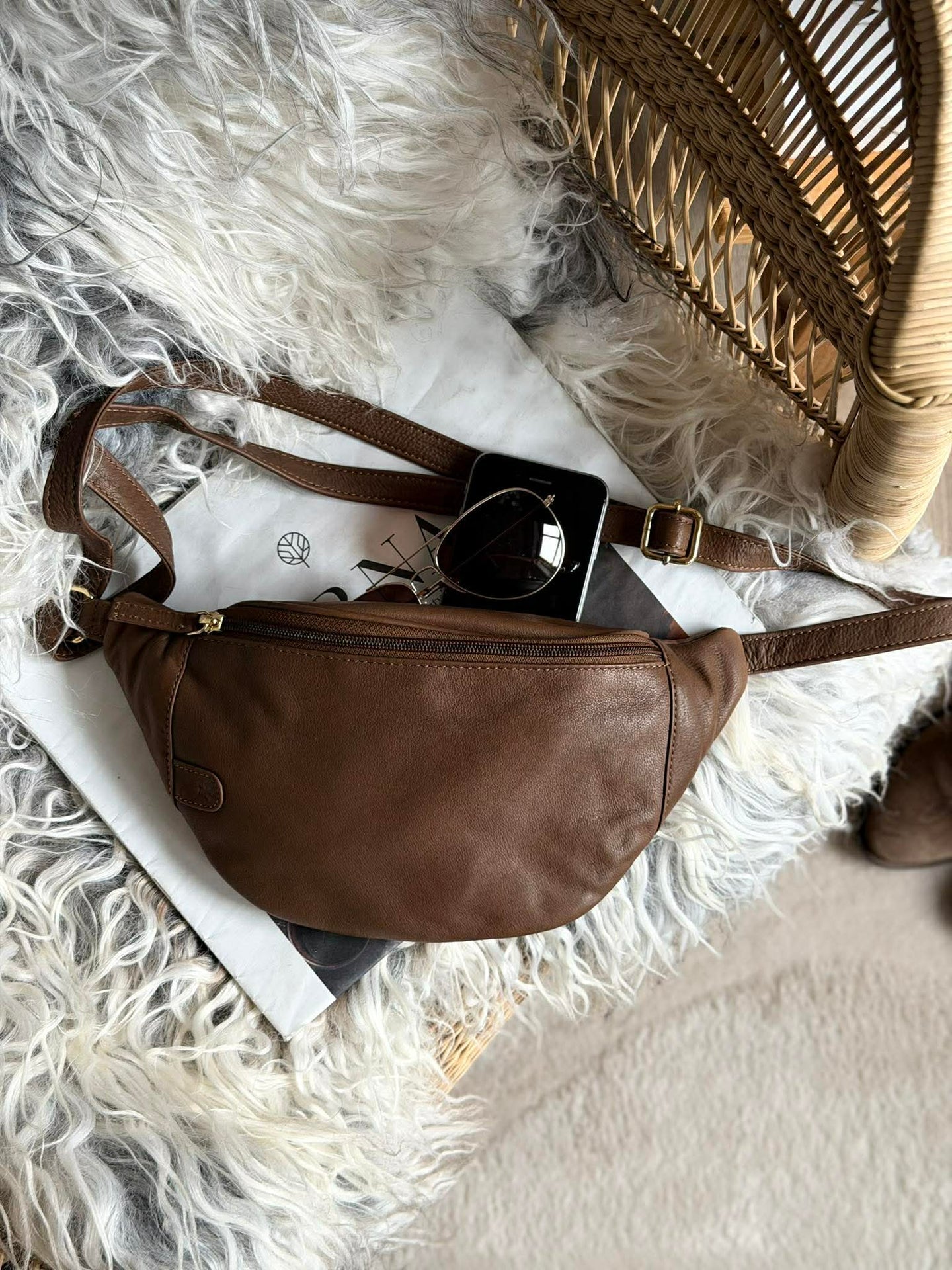 Bumbag Misse - Coffee / Gold