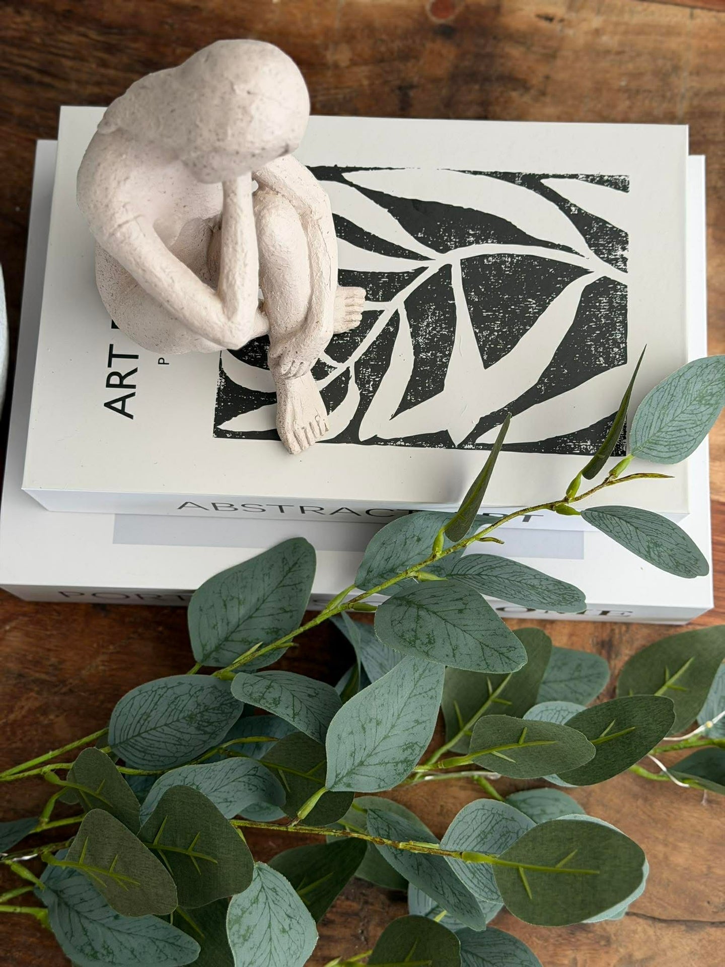 Eucalyptus gren med belysning - 100cm