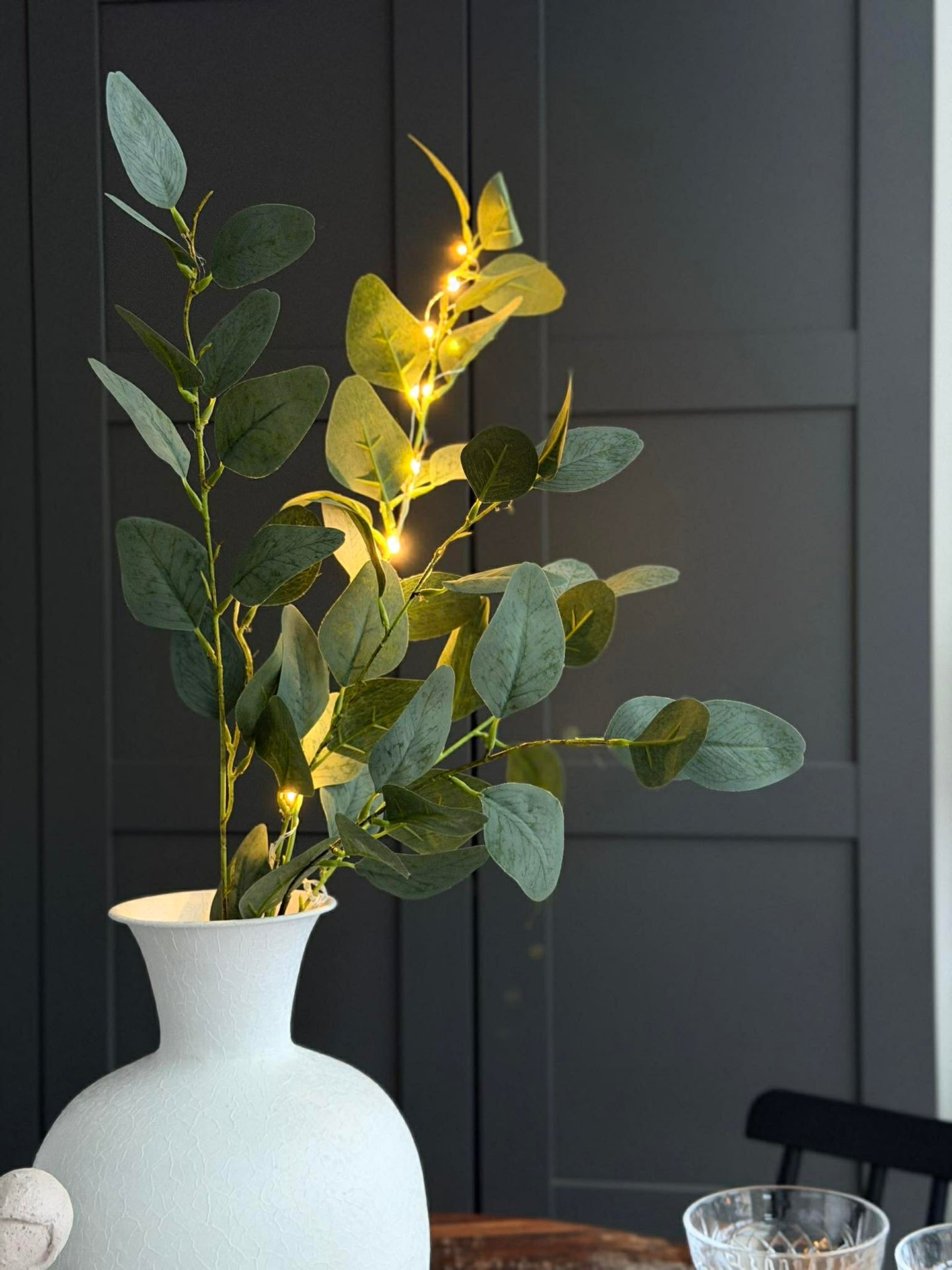 Eucalyptus gren med belysning - 100cm