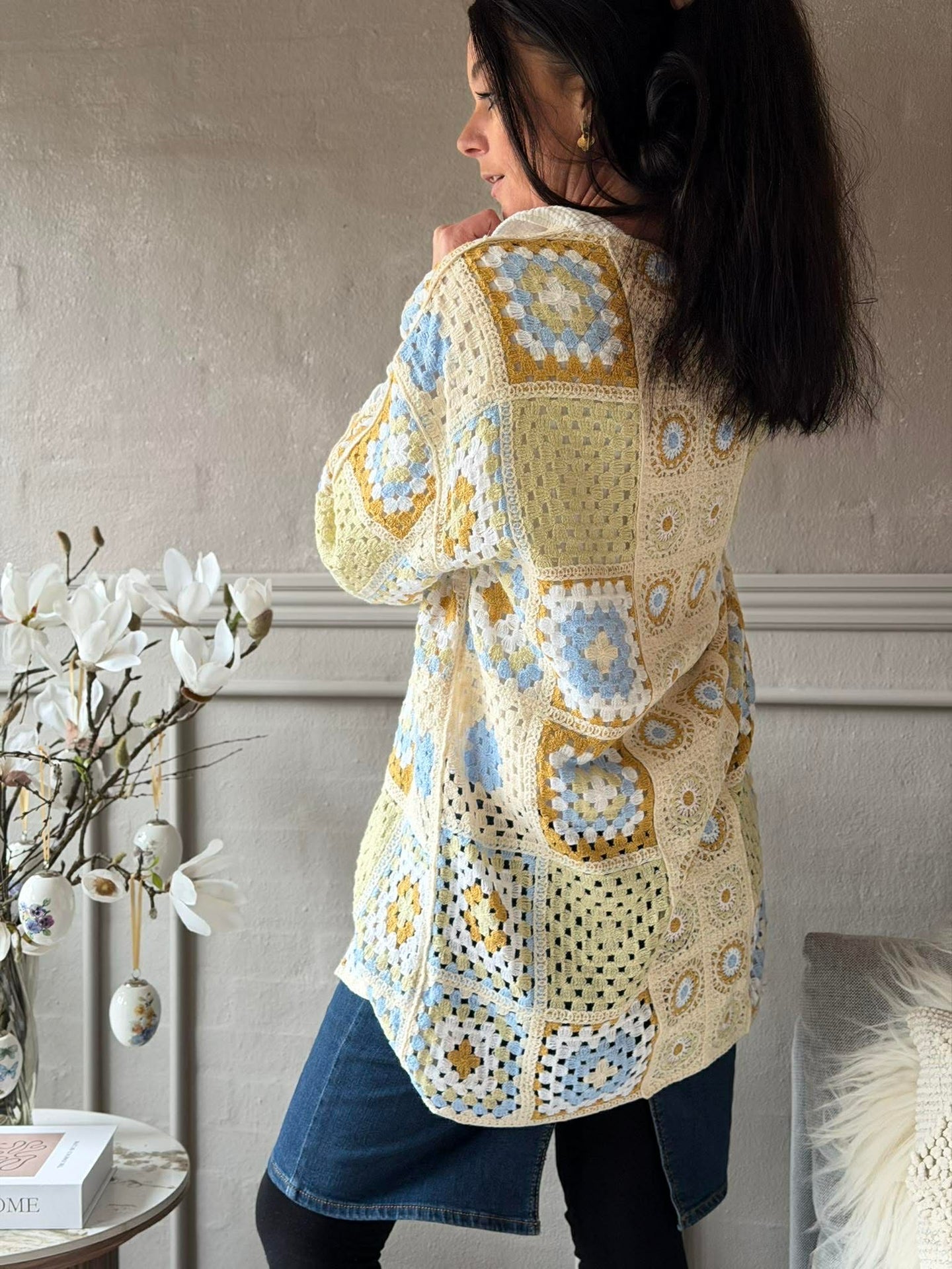 Cardigan Boho - Ljusgrön