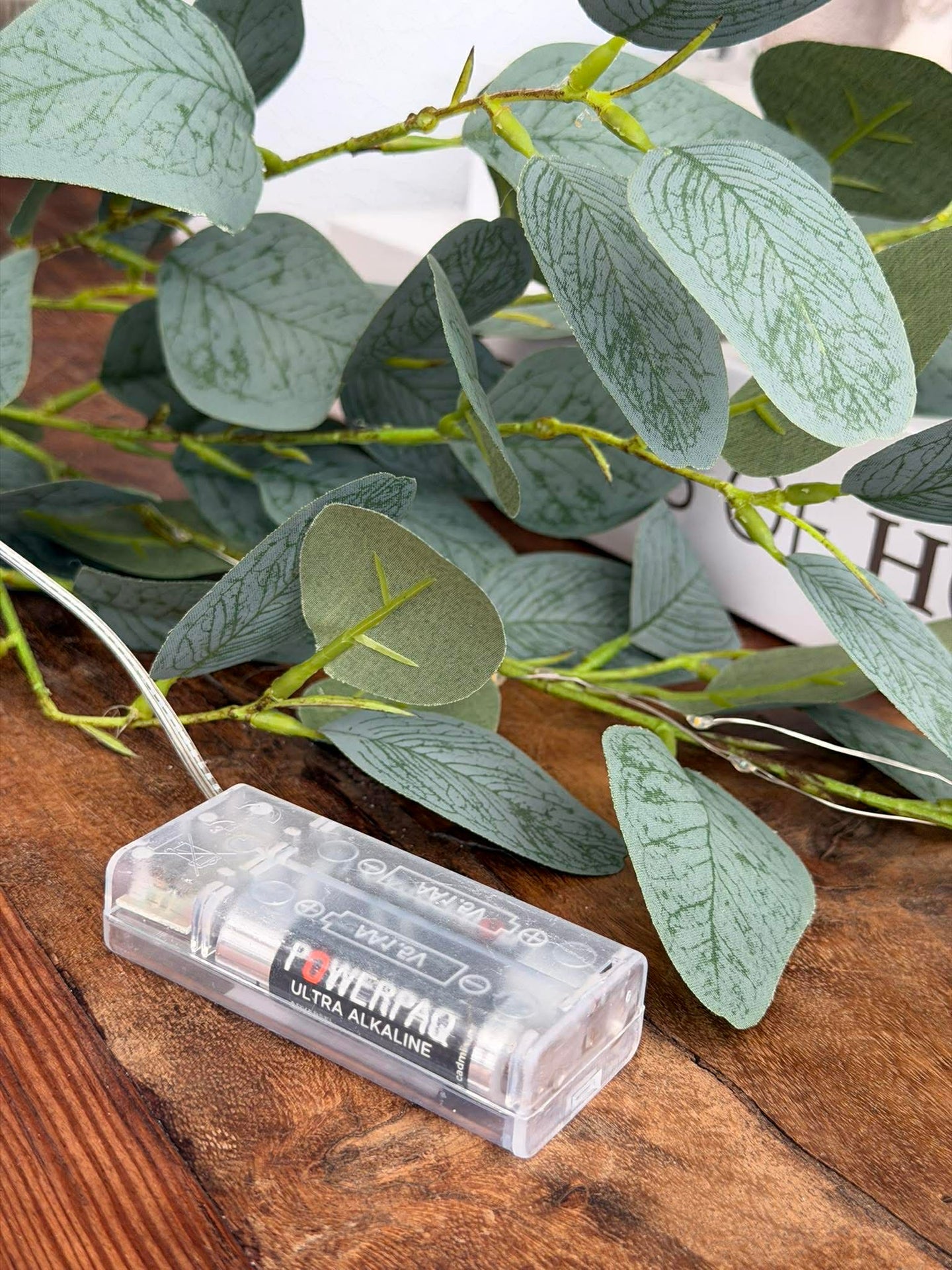 Eucalyptus gren med belysning - 100cm